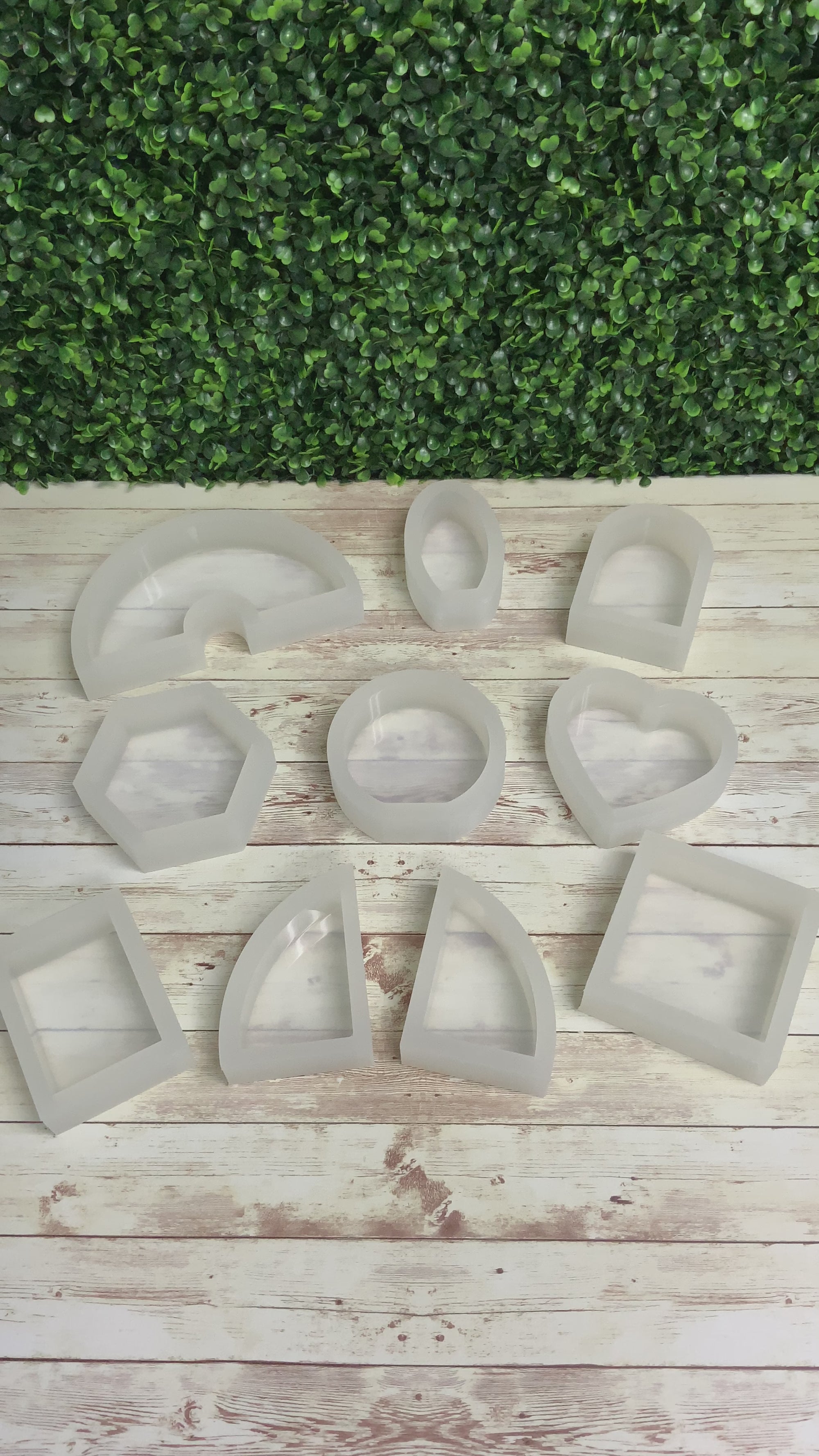 Paper Weight Molds | 9 Shapes | Baby Arch Molds, Pocket Collection Molds, Floral Block Mold, Hexagon Molds, Memorial Mold, Book End Molds