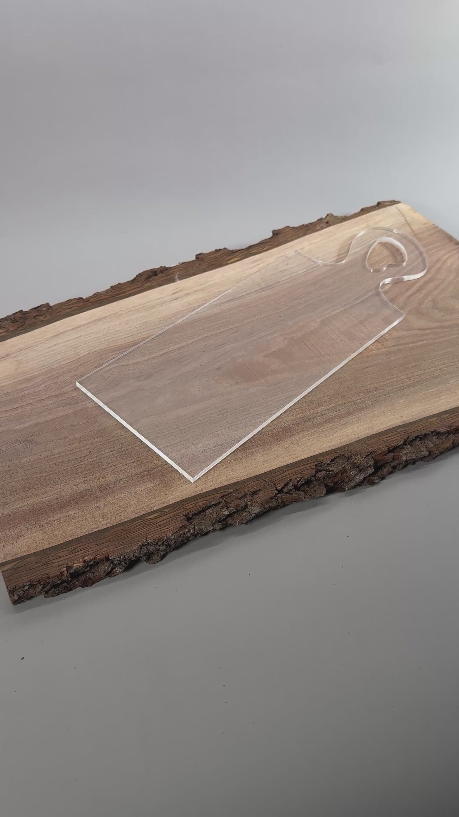 17" x 7" Organic Handle Charcuterie Board Acrylic Router Template