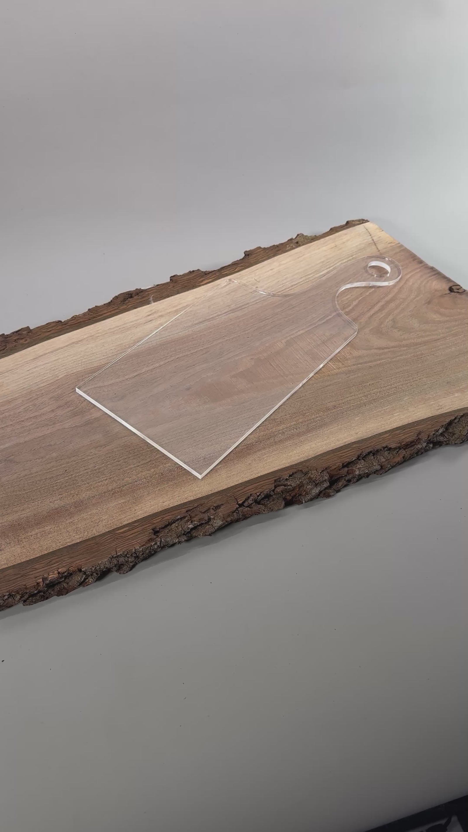 16" x 6.5" Free Flow Handle Charcuterie Board Acrylic Router Template