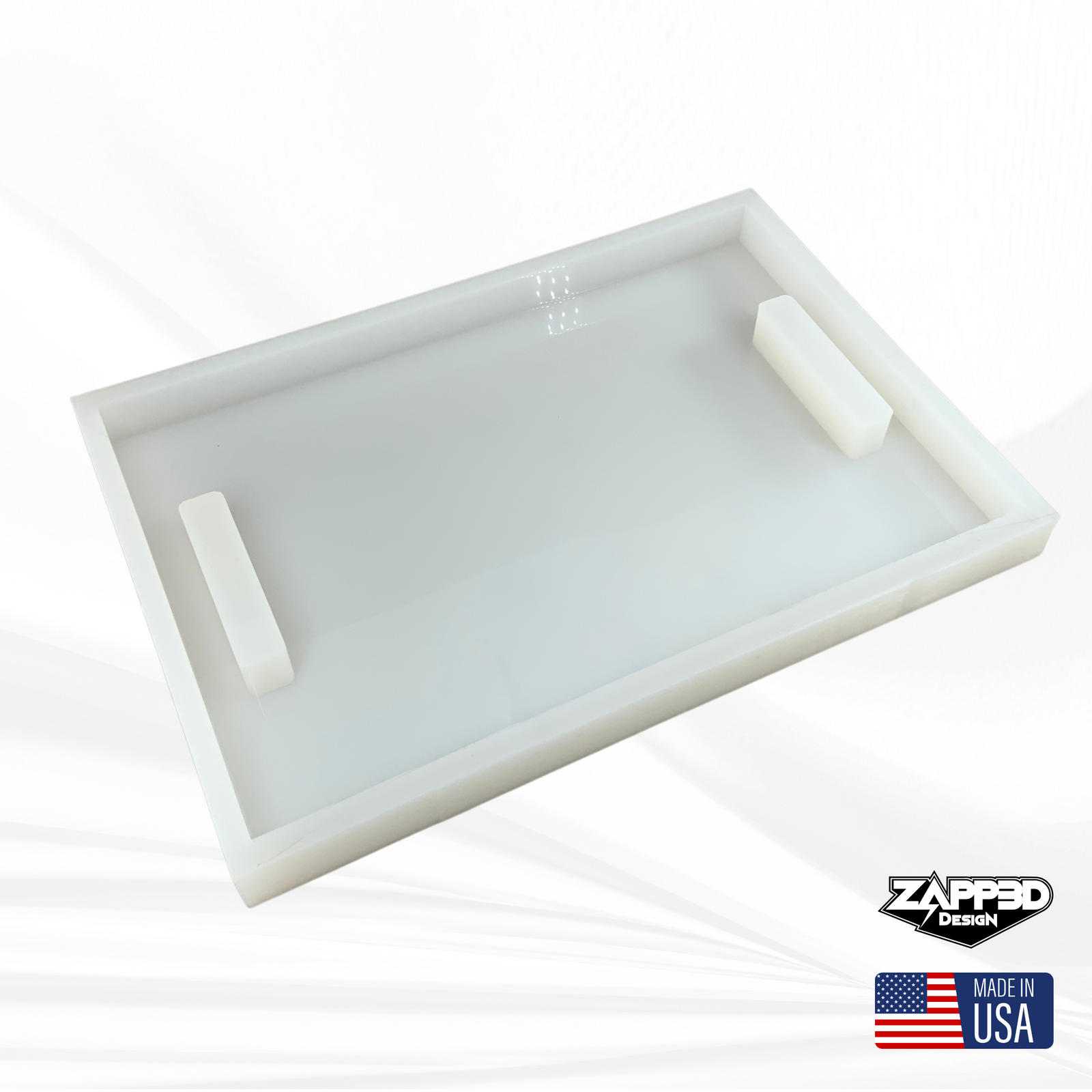 18"x 12"x 1.25" Rectangle Tray Silicone Mold, Dual Handles