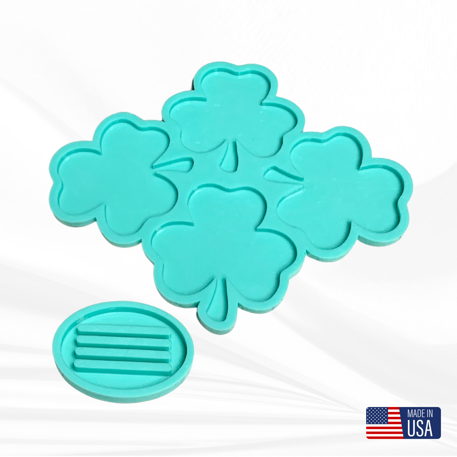 Shamrock Coaster Mold Set, St. Patrick's Day