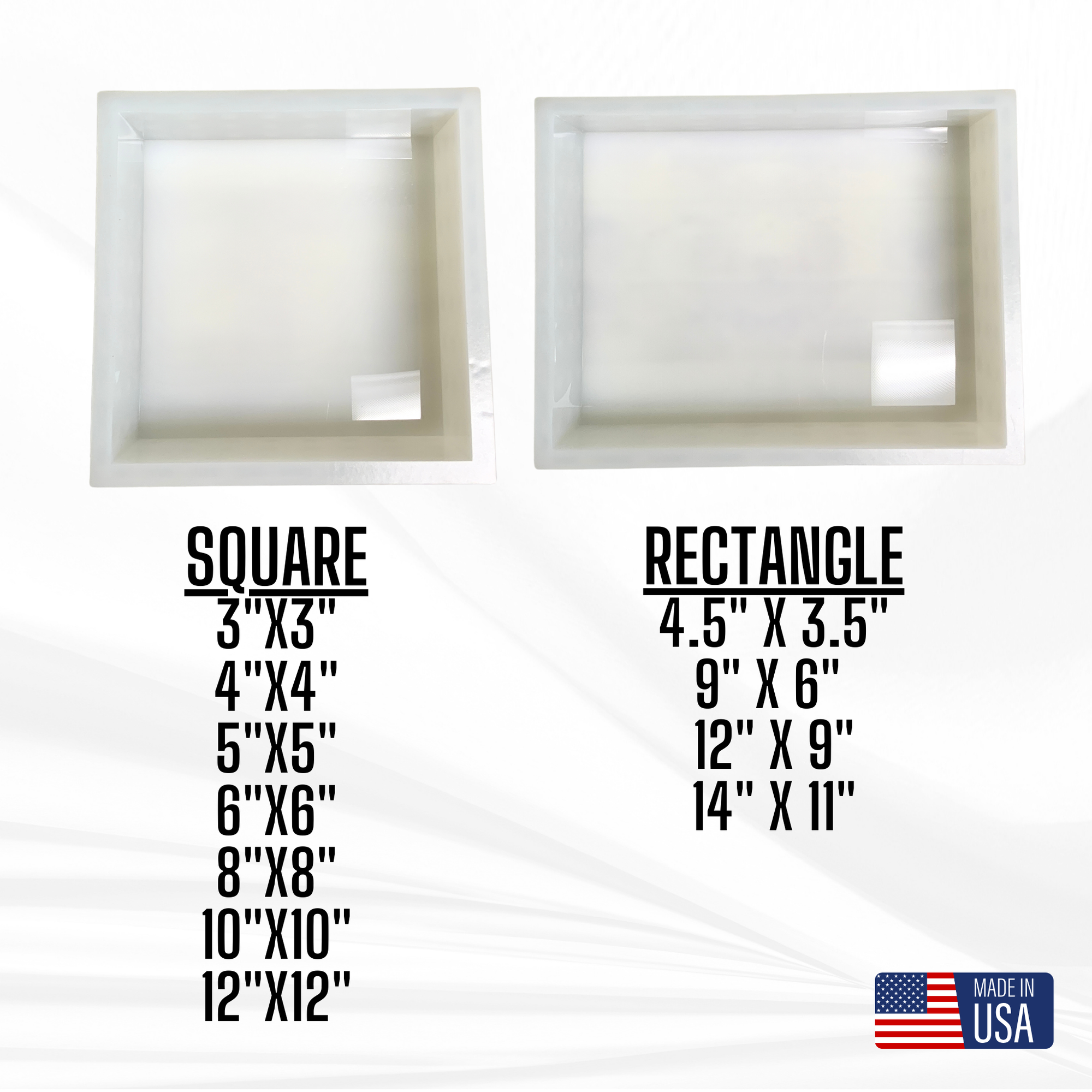 Deep Square and Rectangle Molds | 11 Sizes |