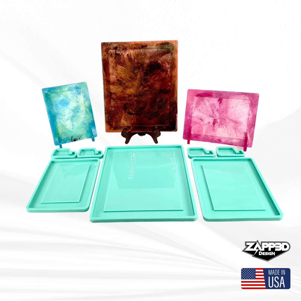 Picture Frame with optional Stand Silicone Mold - 4x6&quot;, 5x7&quot;, and 8x10&quot; Photos