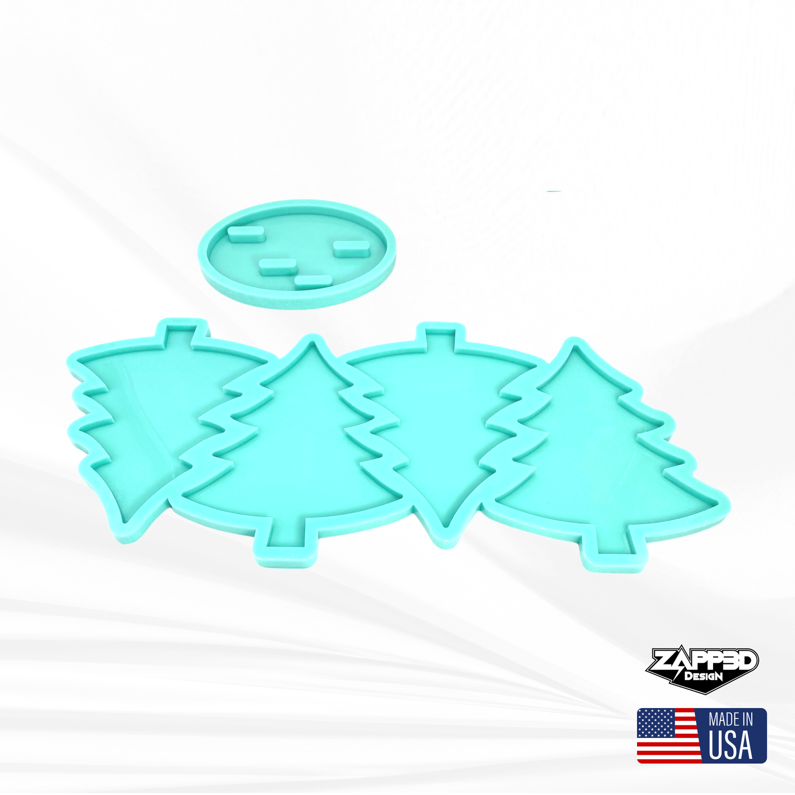Tree Coaster Mold Set | 5.5" tall | Christmas Mold