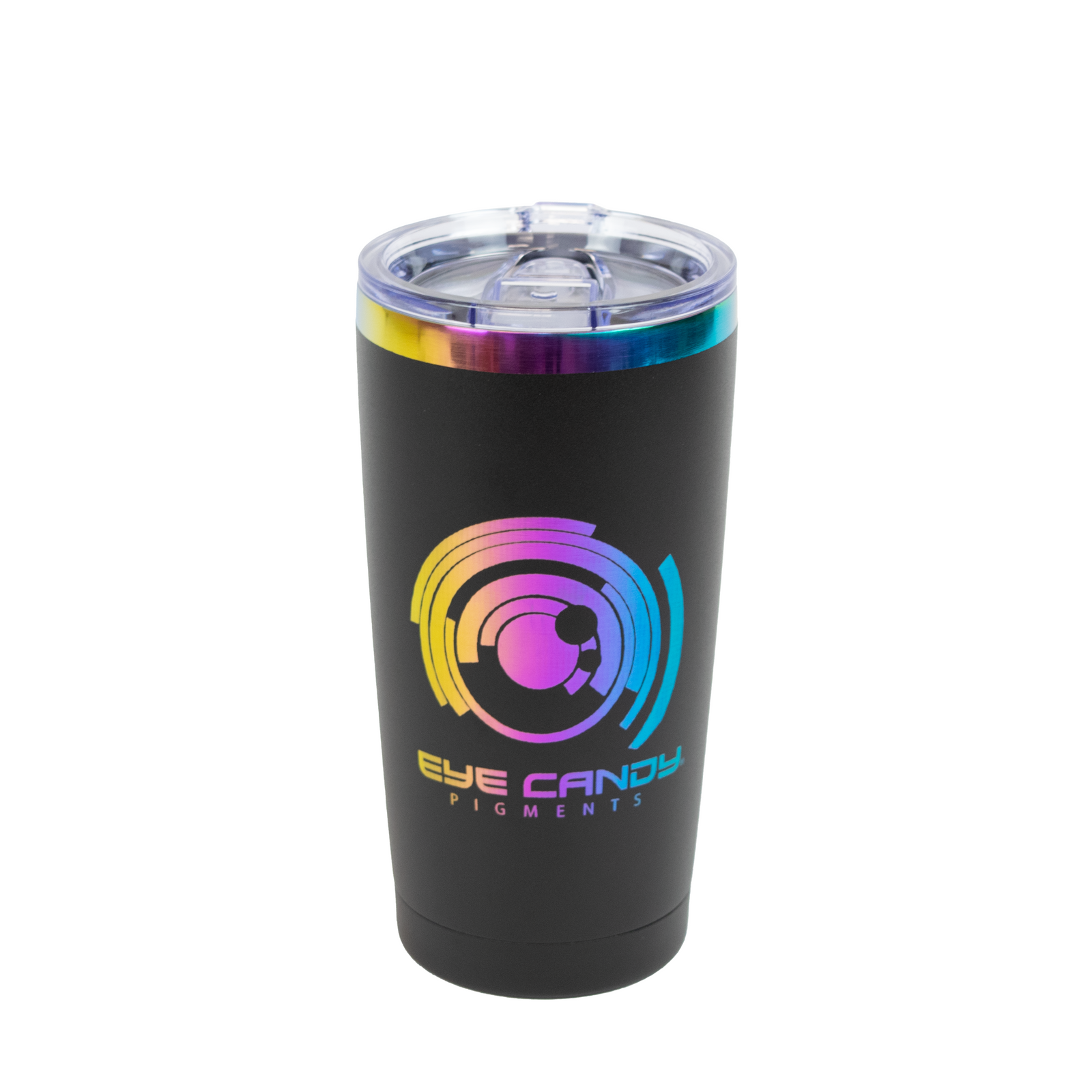 Eye Candy 20 oz Travel Mug - Black or White (Rainbow Foil)