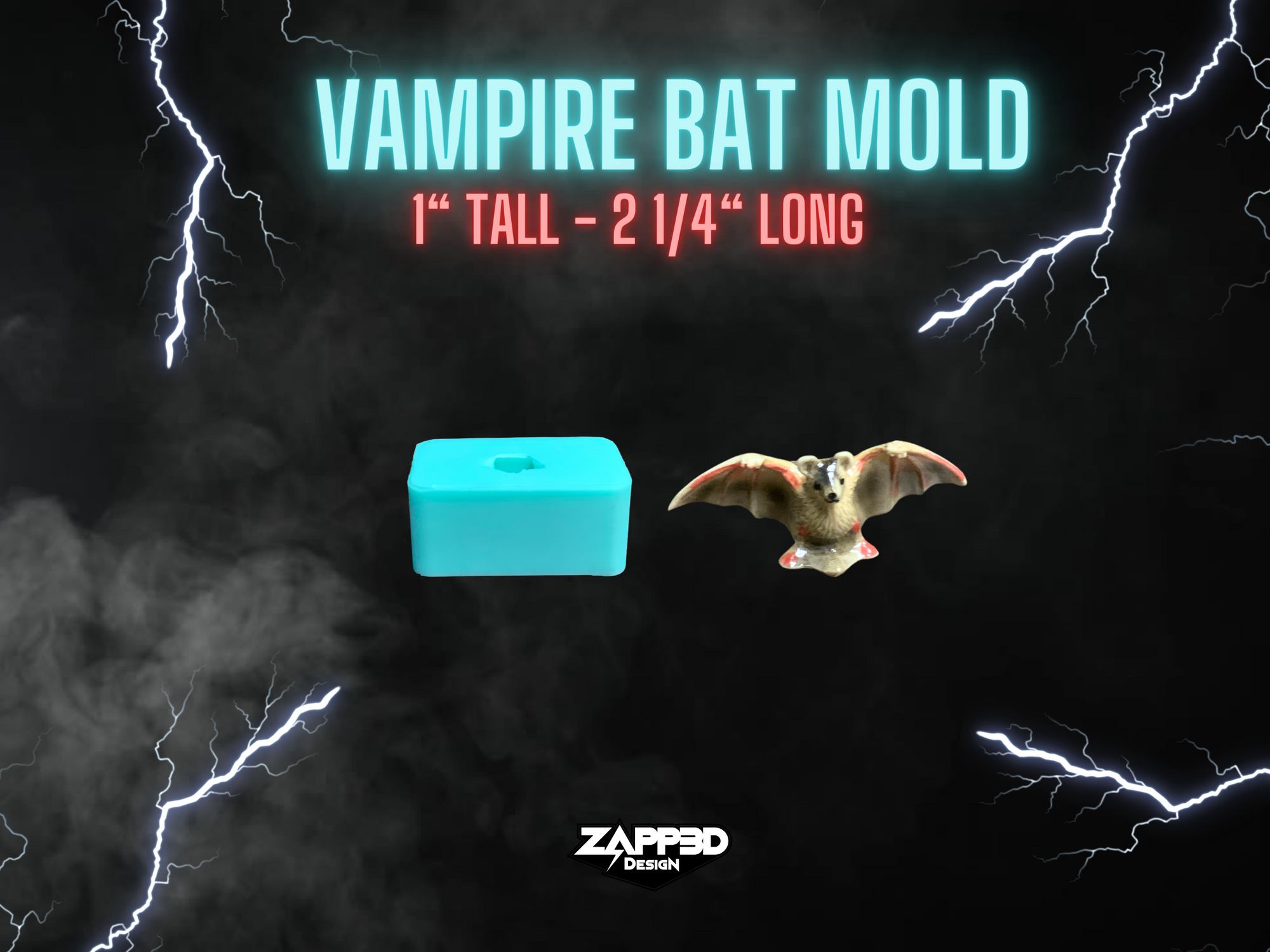 Bat Mold, Vampire Bat Mold, 3D Resin Molds, Animal Mold, Halloween Mold, Spooky Mold
