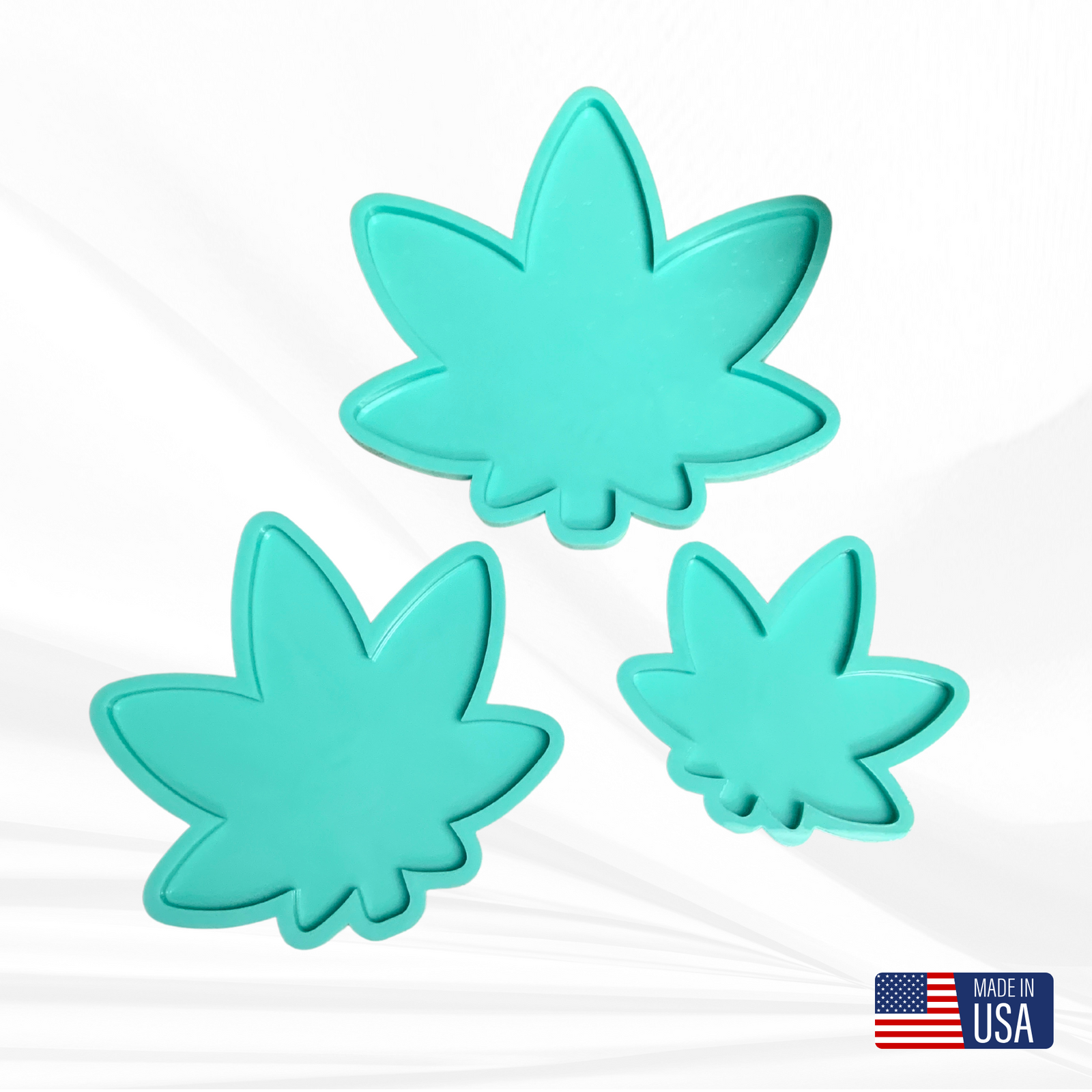 Weed Pot Leaf FLAT Silicone Mold | 5”, 7”, 9” |