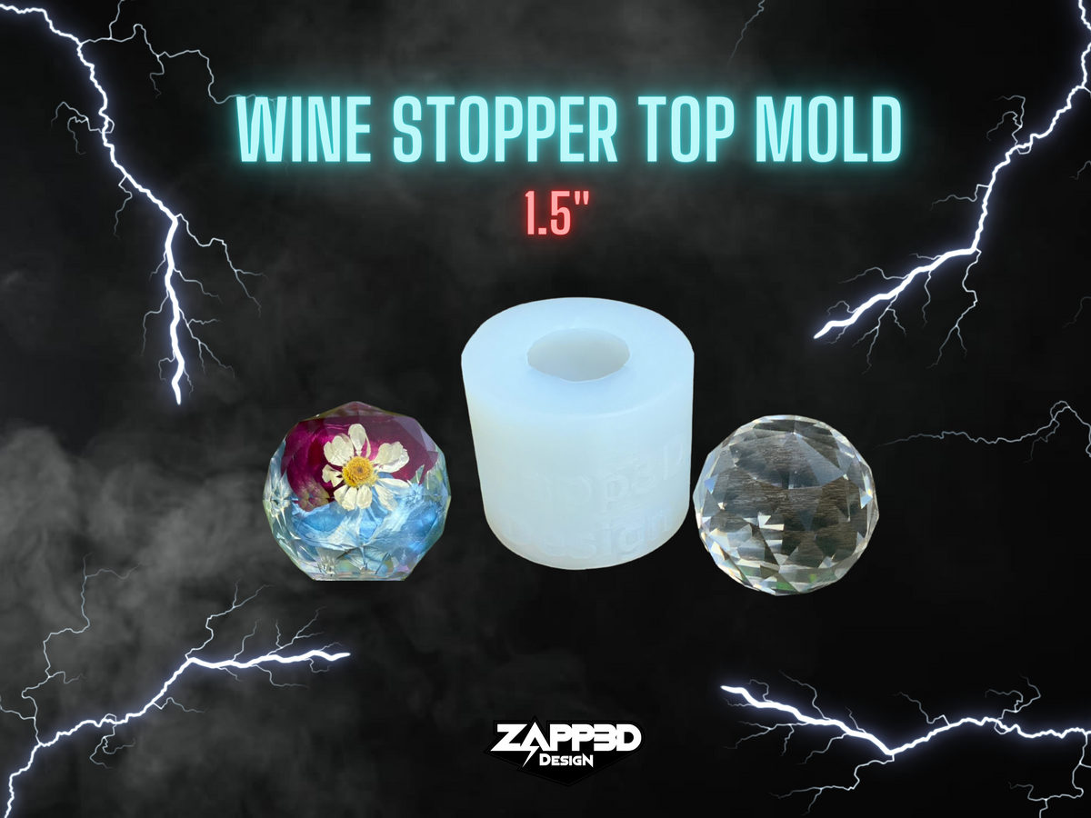 Wine Stopper Top Mold, Faceted Wine Stopper Top Mold