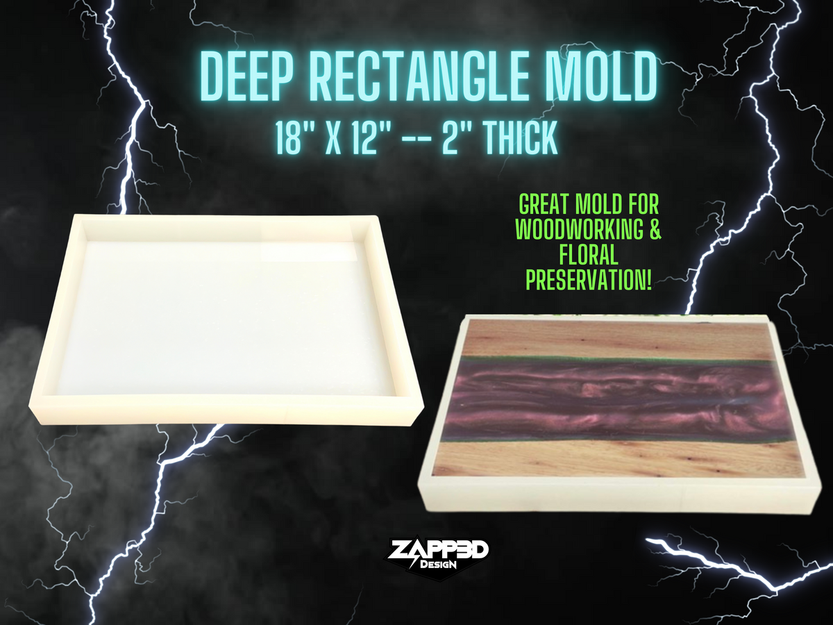 Deep Rectangle Silicone Mold | 12&quot;x18&quot;x 2&quot; |