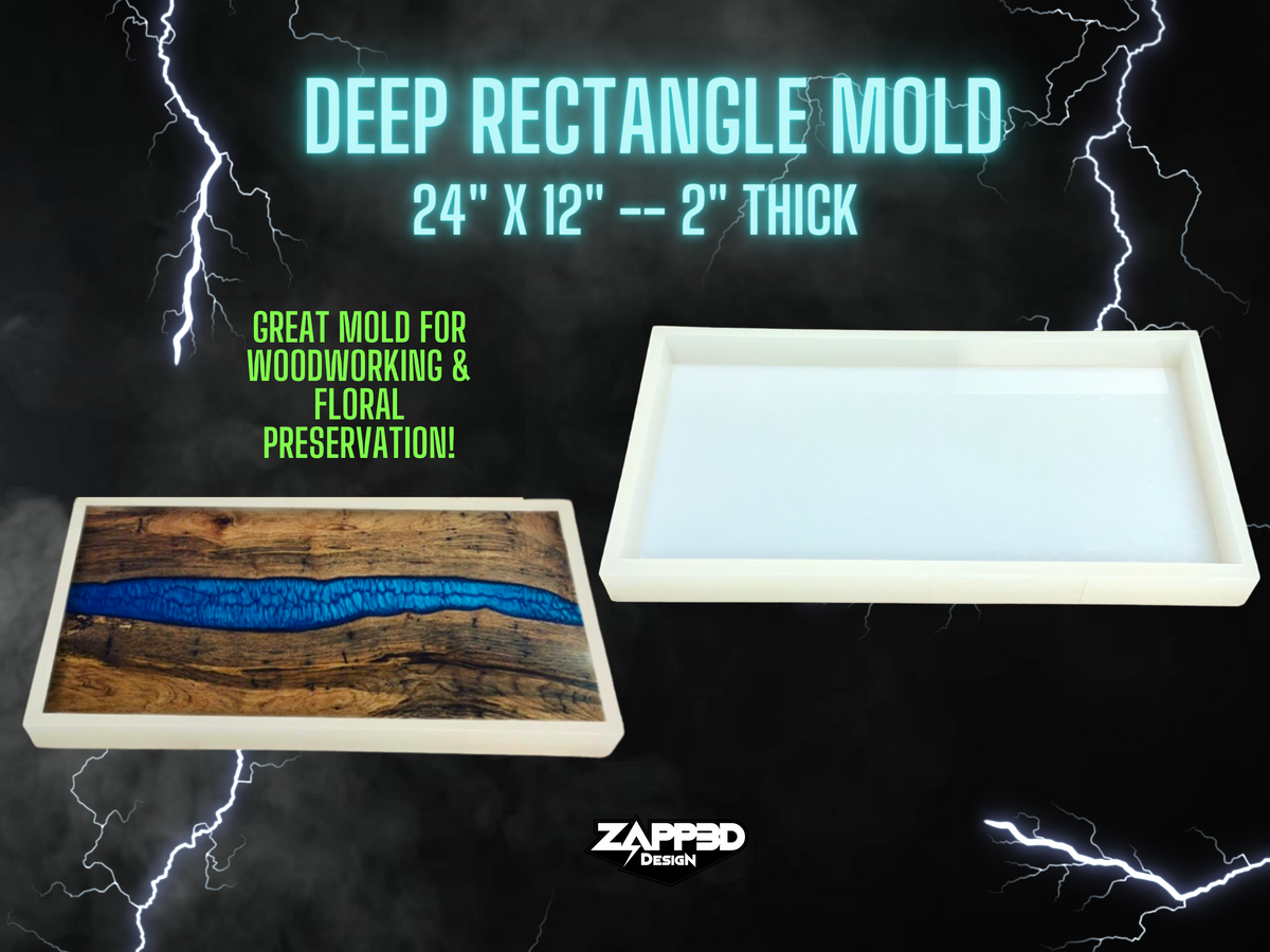 Deep Rectangle Silicone Mold | 12&quot;x24&quot;x2&quot; |