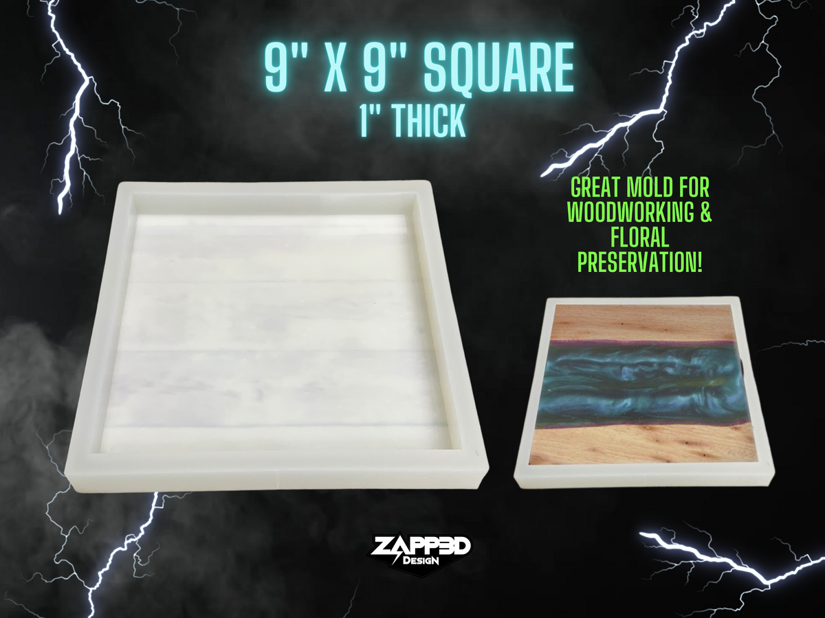 Deep Square Silicone Mold | 9&quot;x9&quot;x 1&quot; |