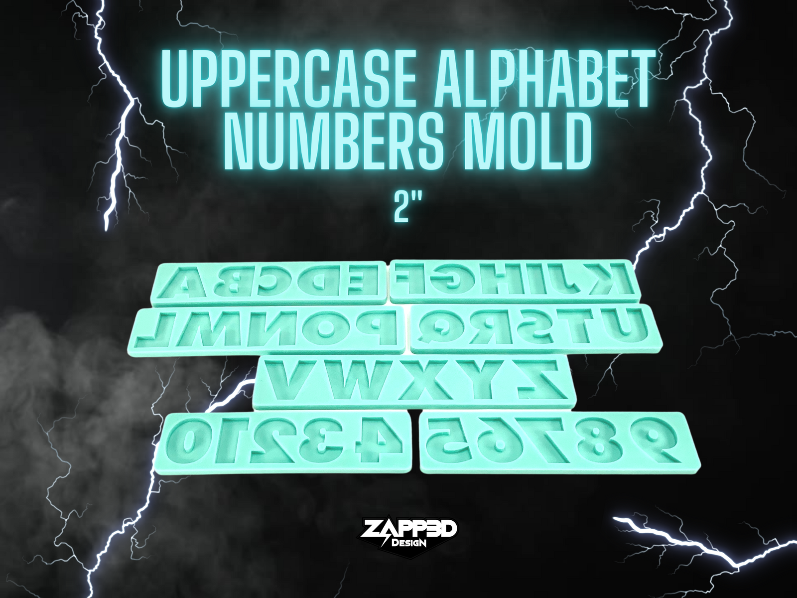 Alphabet Mold, Numbers Mold | Full Reverse | Uppercase Alphabet Mold, Keychain Mold, Magnet Mold