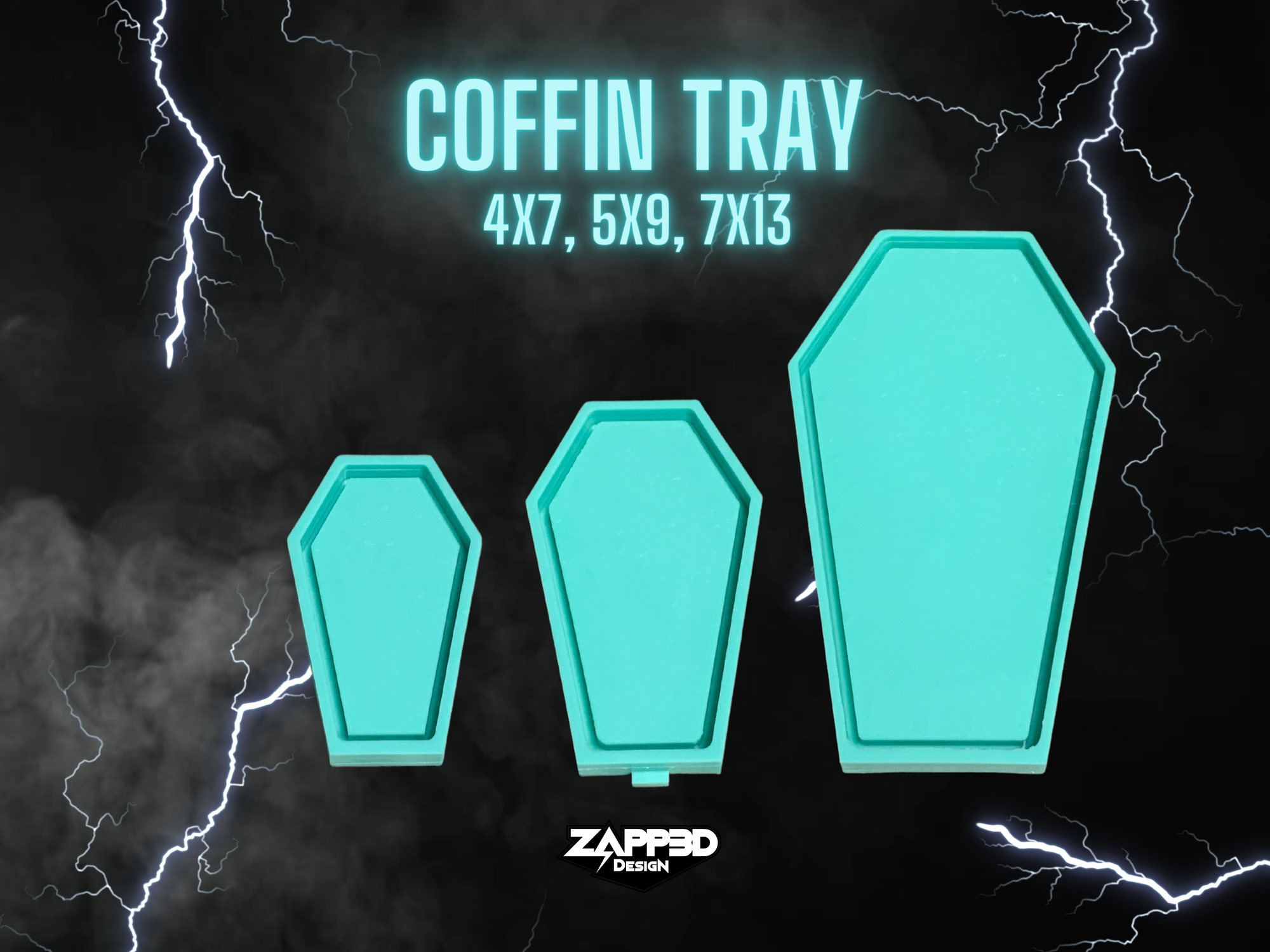 Coffin Tray Silicone Mold | Sizes - 4"x7", 5"x9", 7"x13" |