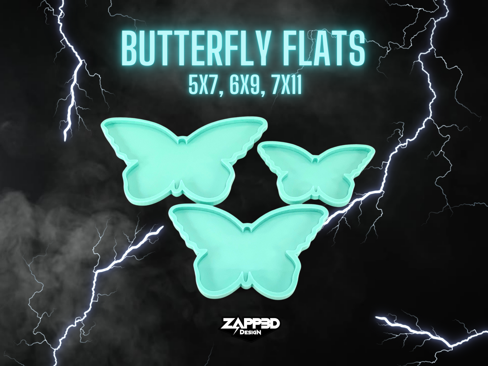 Butterfly FLAT Mold | 3 Sizes |