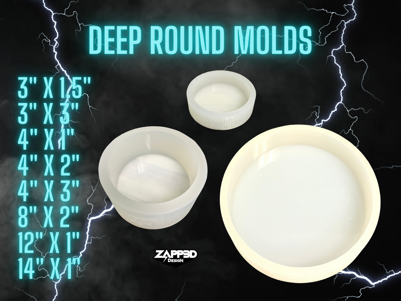 Deep Round Molds | 8 Sizes |