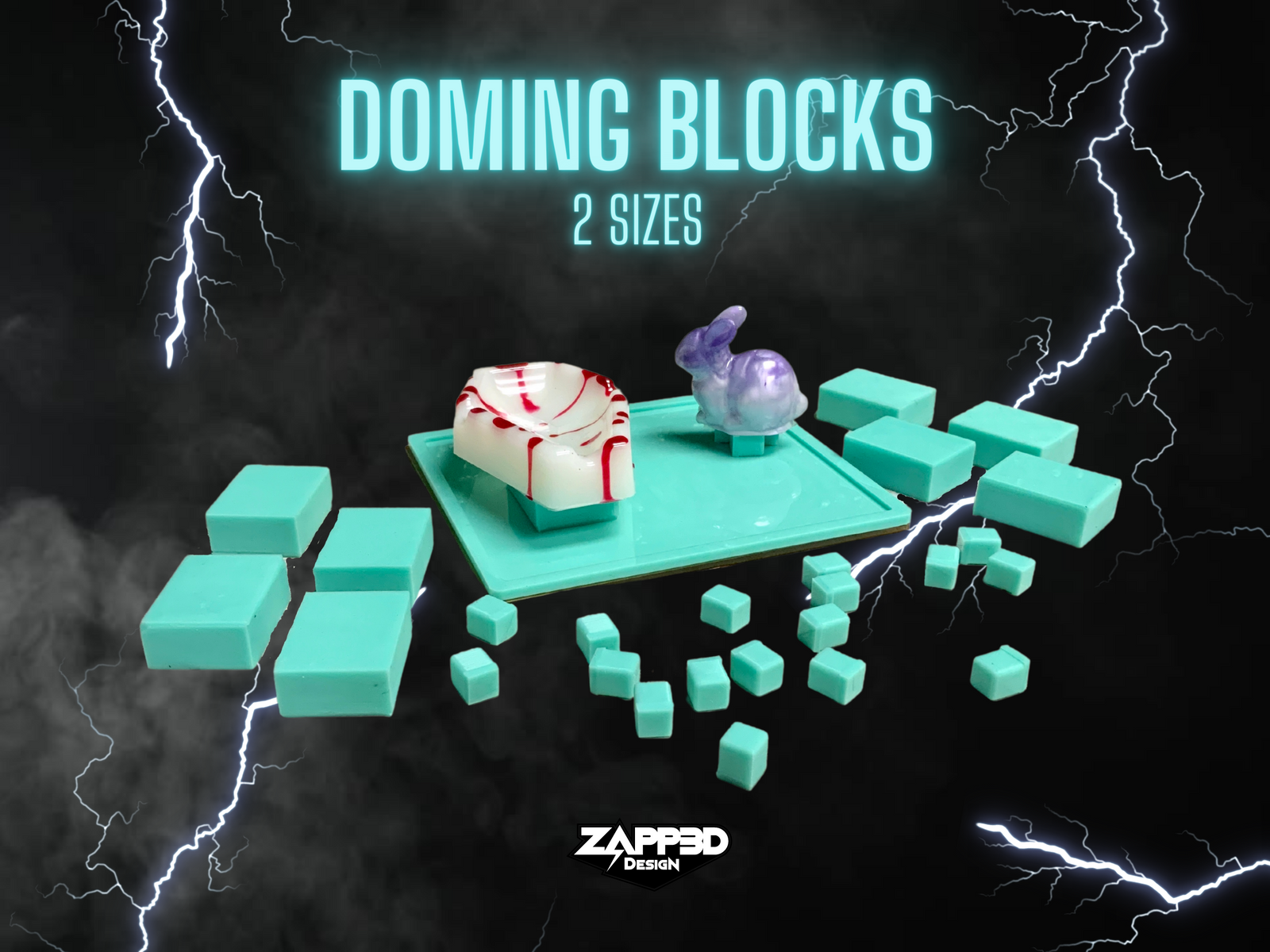 Doming Blocks for Resin Art, Epoxy | 2 SIZES | Silicone Blocks