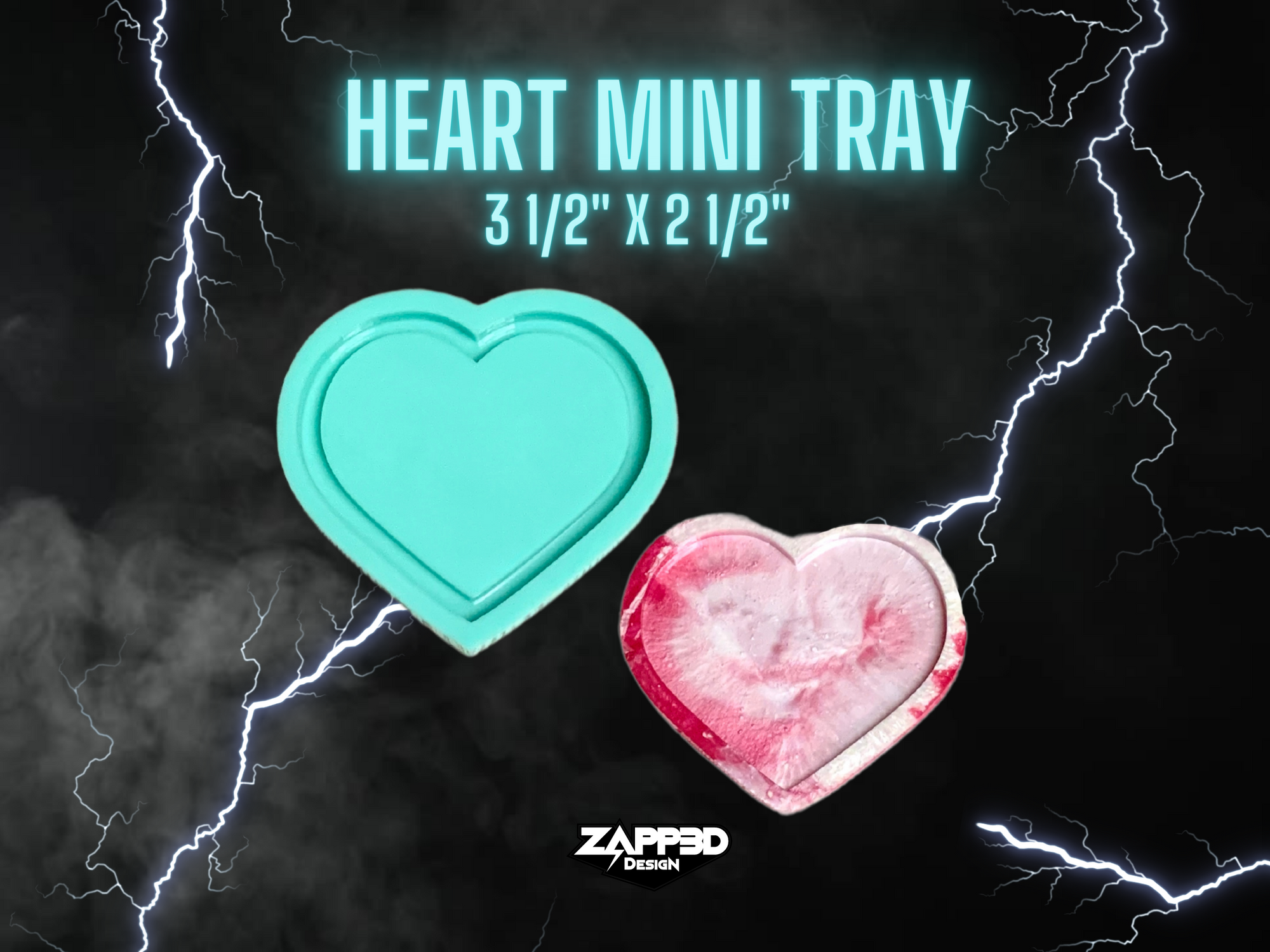 Heart Mini Tray Molds, Small Tray Mold, Resin Mini Tray Mold, Shaker Mold, Mirror Mold, Heart Mold, Tray Mold