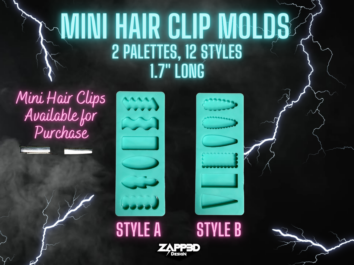 Mini Hair Clip Molds, Hair Clip Molds, Barrette Resin Mold