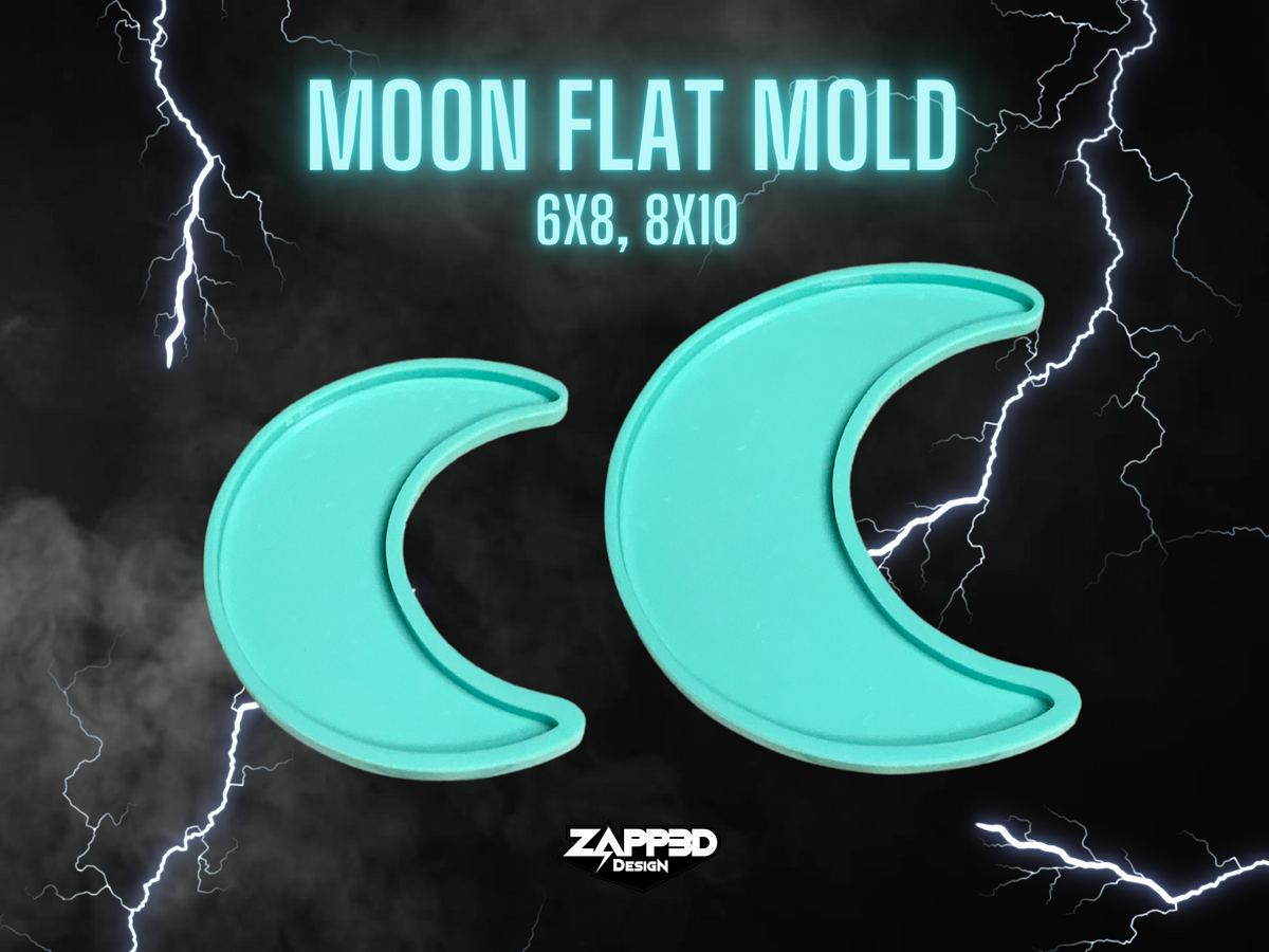 Moon FLAT Mold | 2 Sizes | Flat Molds