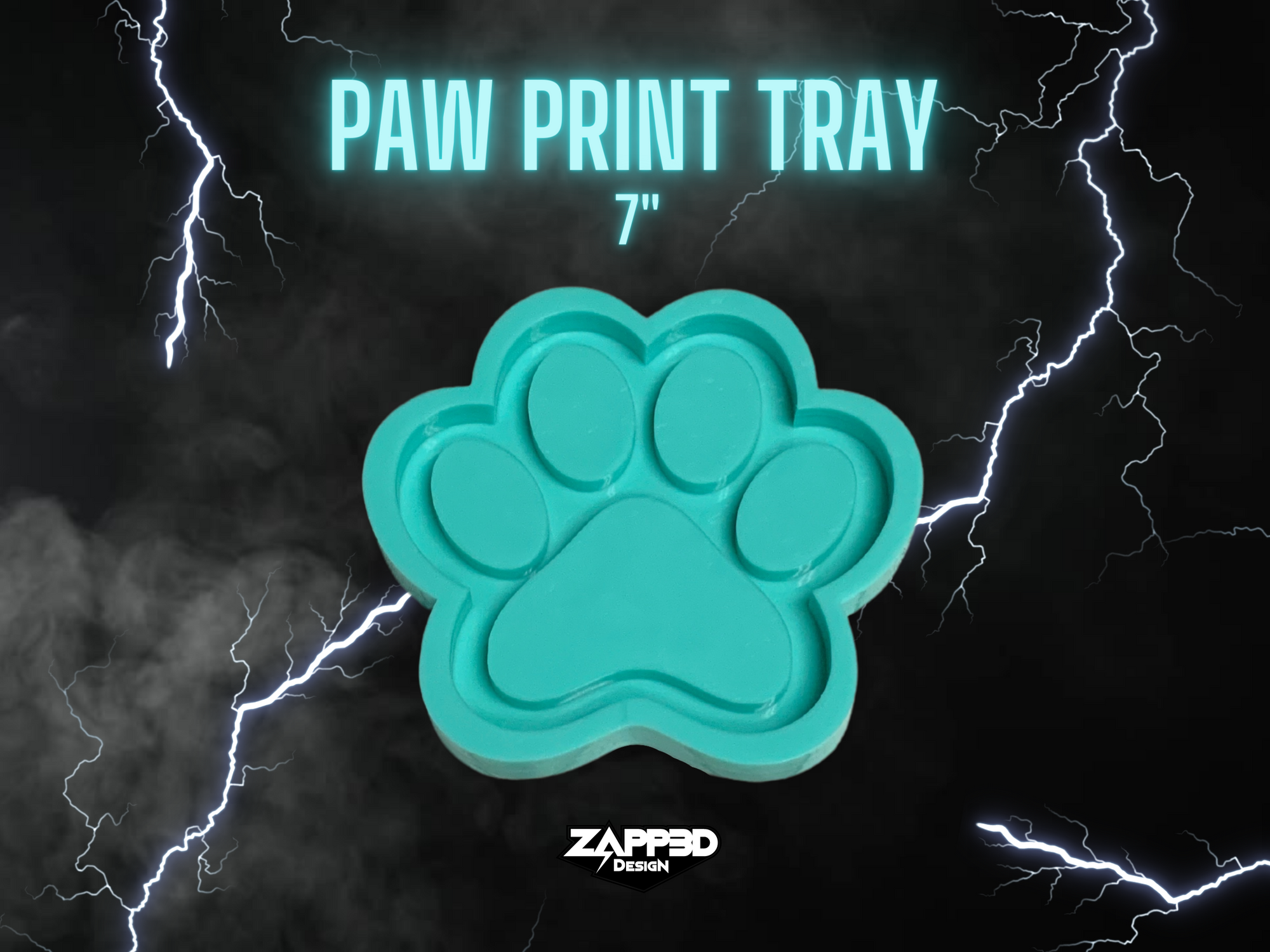 Paw Print Tray Silicone Mold | Dog Paw Print Mold | Cat Paw Print Mold |