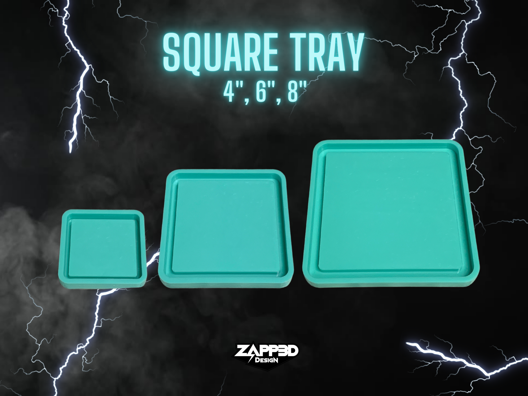 Square Tray Silicone Mold | Sizes - 4", 6", 8" |