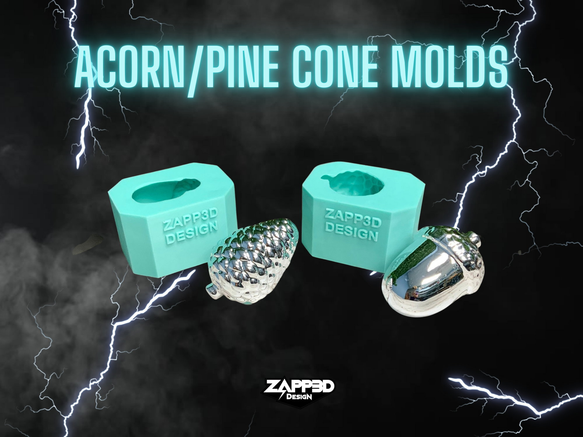 Acorn Mold, Pinecone Mold, Fall Mold, Halloween Mold, Spooky Mold, 3D Silicone Mold, Pine Cone Mold