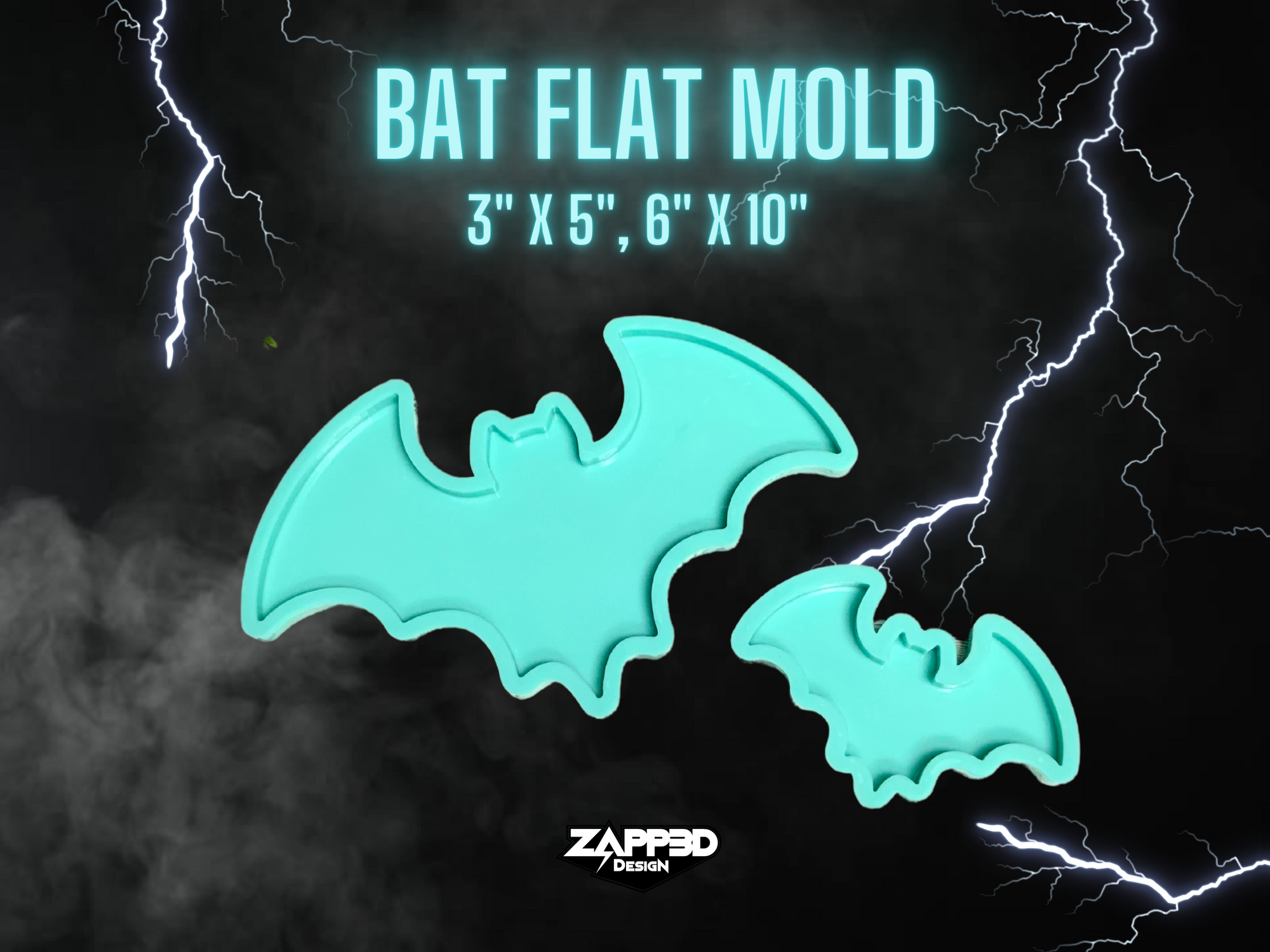 Bat Molds | 2 Sizes | Vampire Bat Mold, Flat Mold, Halloween Mold, Spooky Mold, Fall Mold