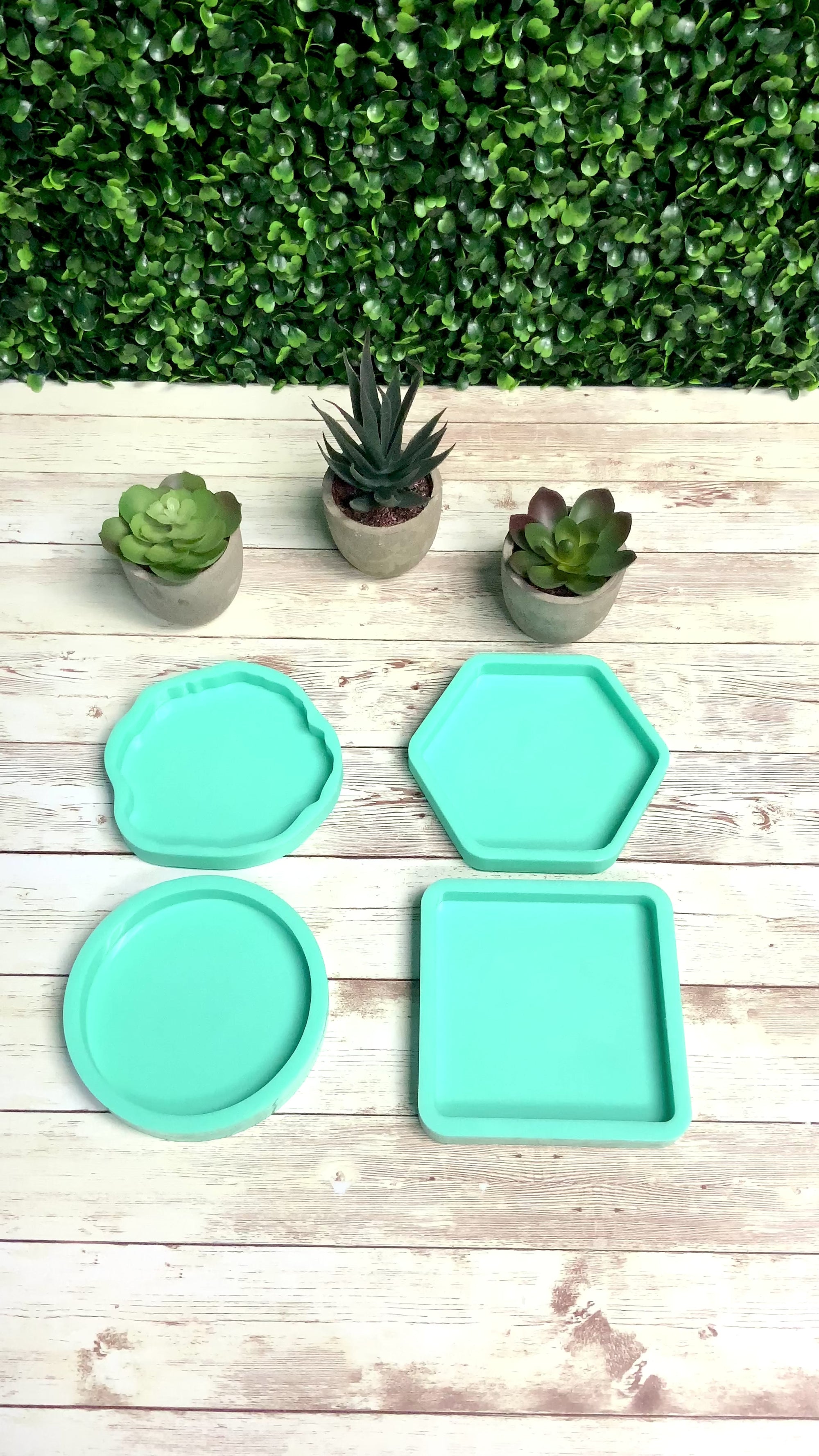 Coaster Molds | 7 Shapes | 4 Inch Coaster Molds for Resin, Geode Coaster Mold, Round Coaster Mold, Square Coaster Mold, Hexagon Coaster Mold