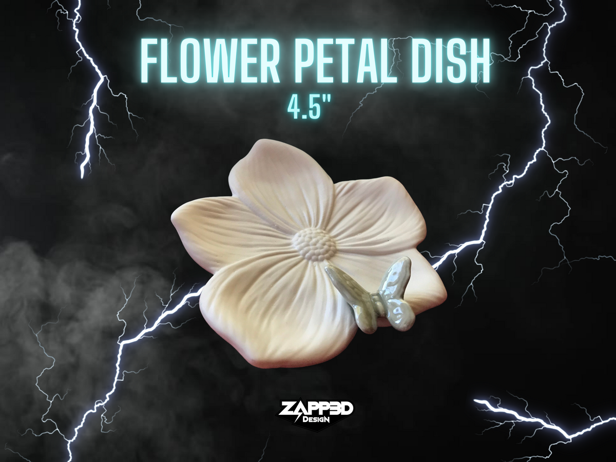 Flower Petal Dish with Butterfly Silicone Mold for Resin Crafting