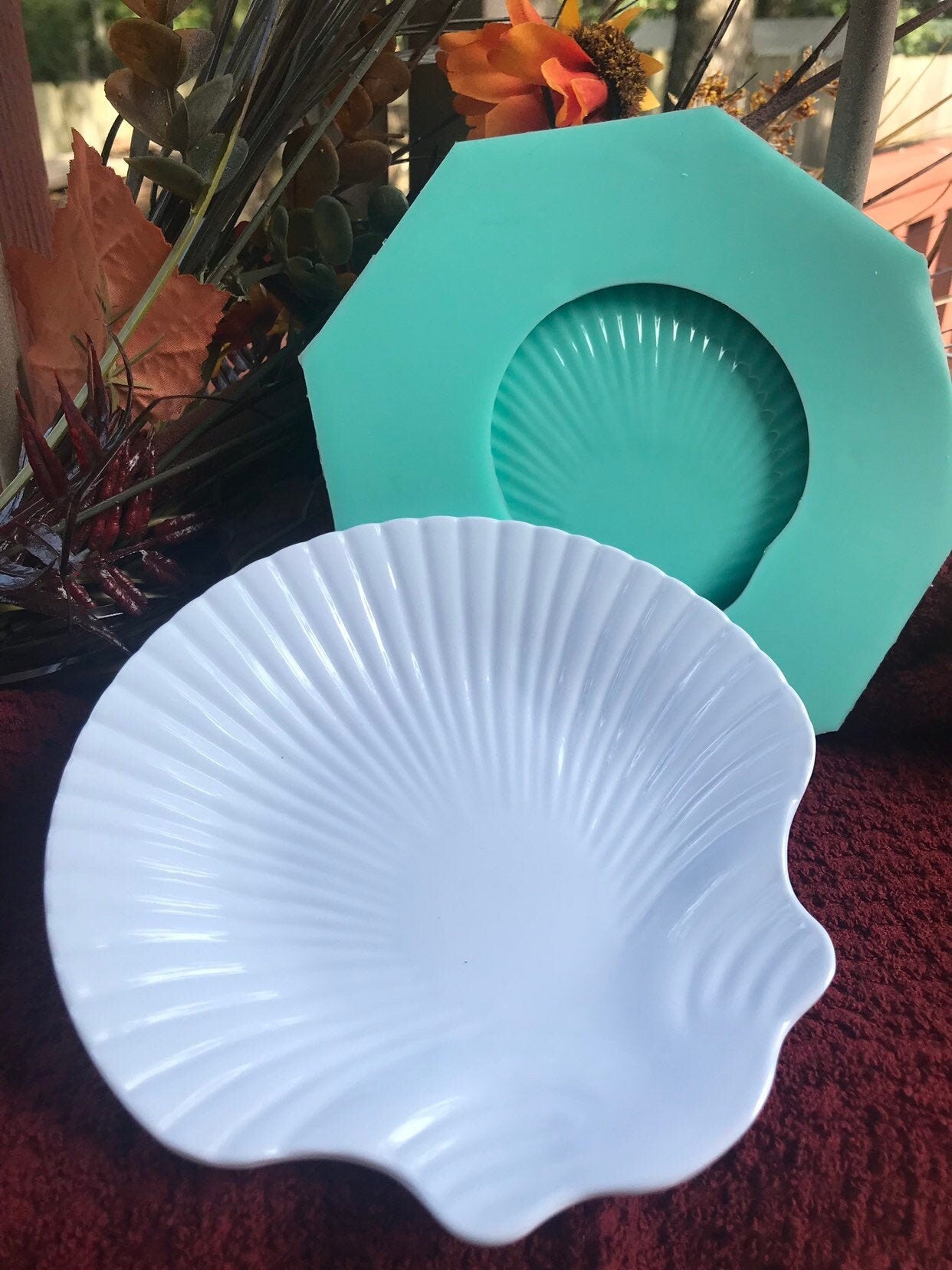 Large Shell Dish Silicone Mold for Resin Crafting, Trinket Bowl, Jewelry Dish, Coin Dish, Beach, Seashore, Shells, Silicon Mould, Shiny Mold