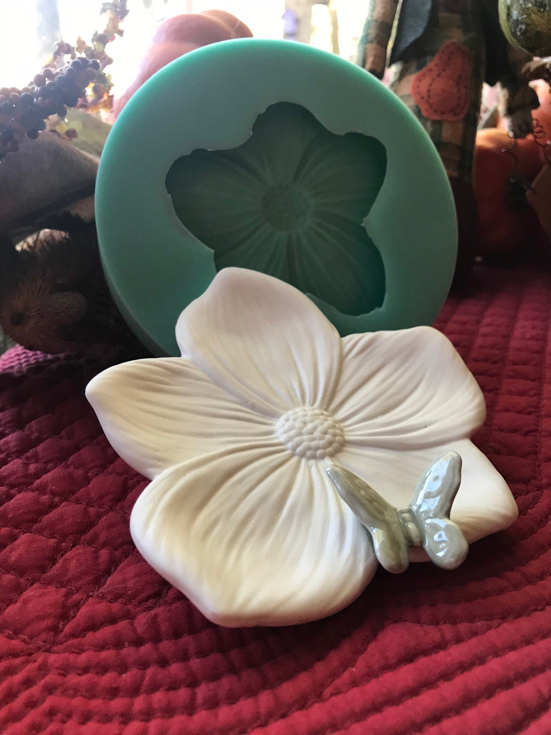 Flower Petal Dish with Butterfly Silicone Mold for Resin Crafting, Rin -  Zapp3D Design LLC