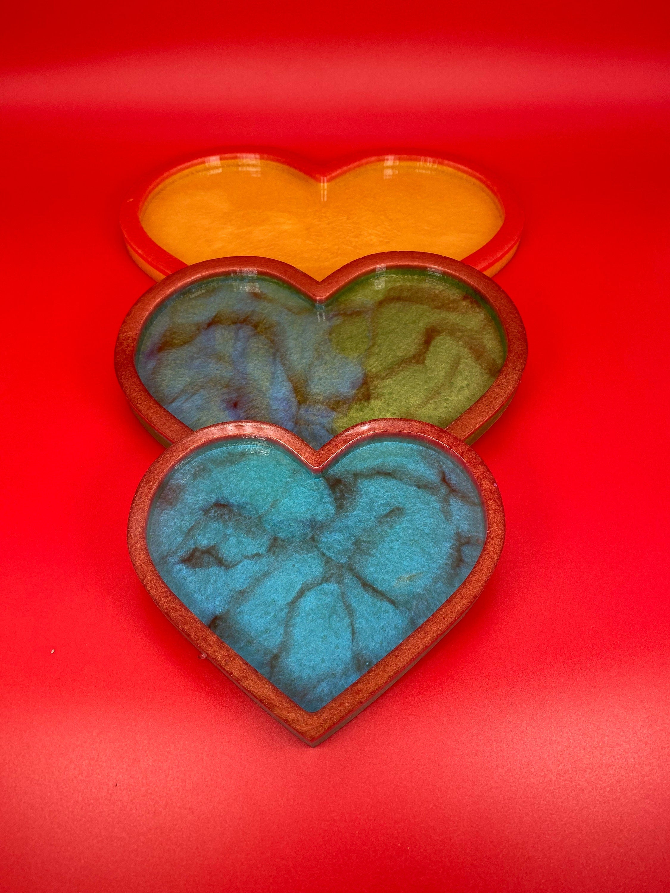 Heart Tray Molds, 3 Sizes - 5, 7 & 9