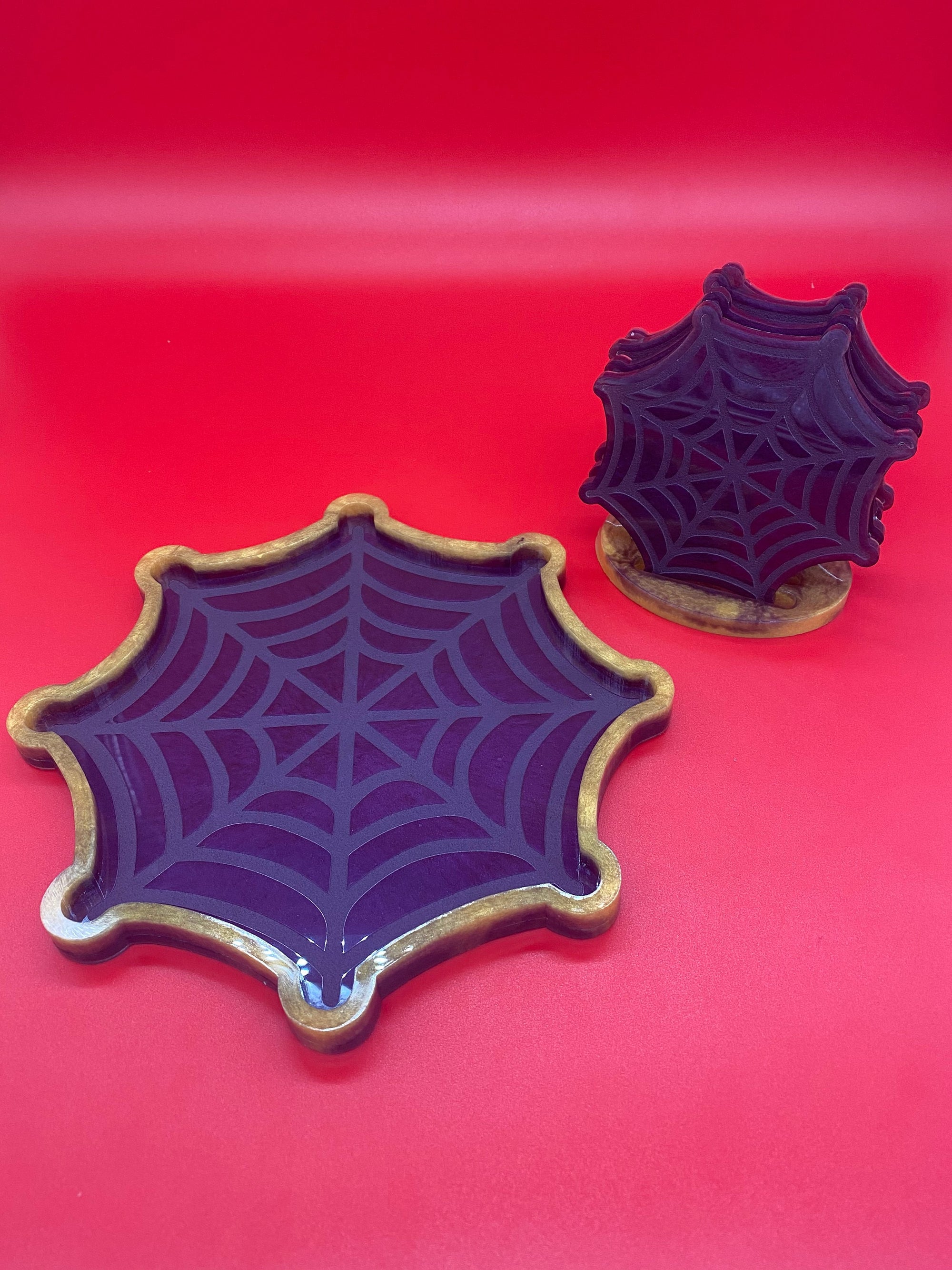 Spiderweb Tray Mold, Halloween Mold, Spooky Mold