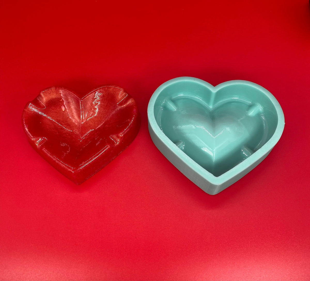 Heart Ashtray Mold, Ashtray Silicone Mold, Heart Molds