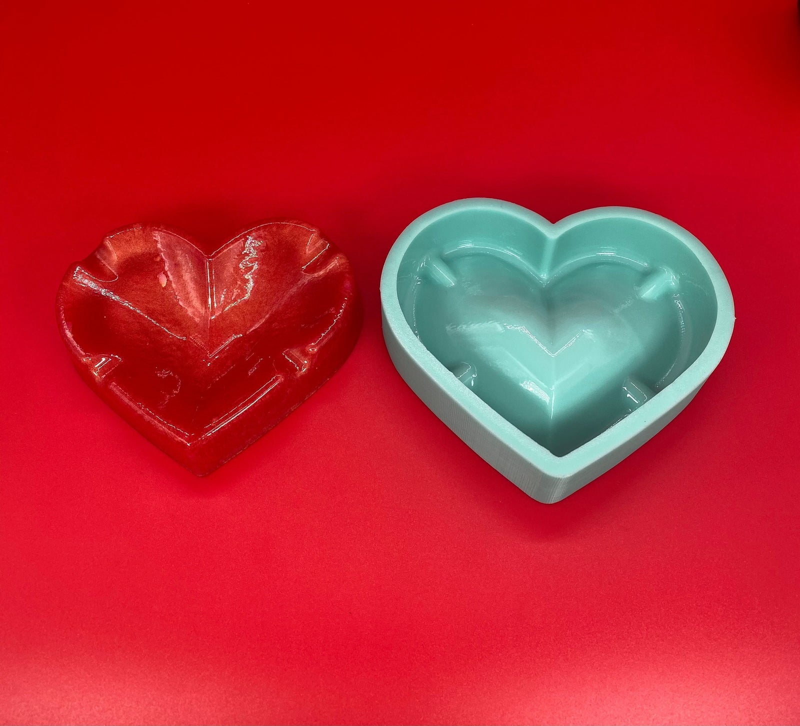 Heart Ashtray Mold, Ashtray Silicone Mold, Heart Molds