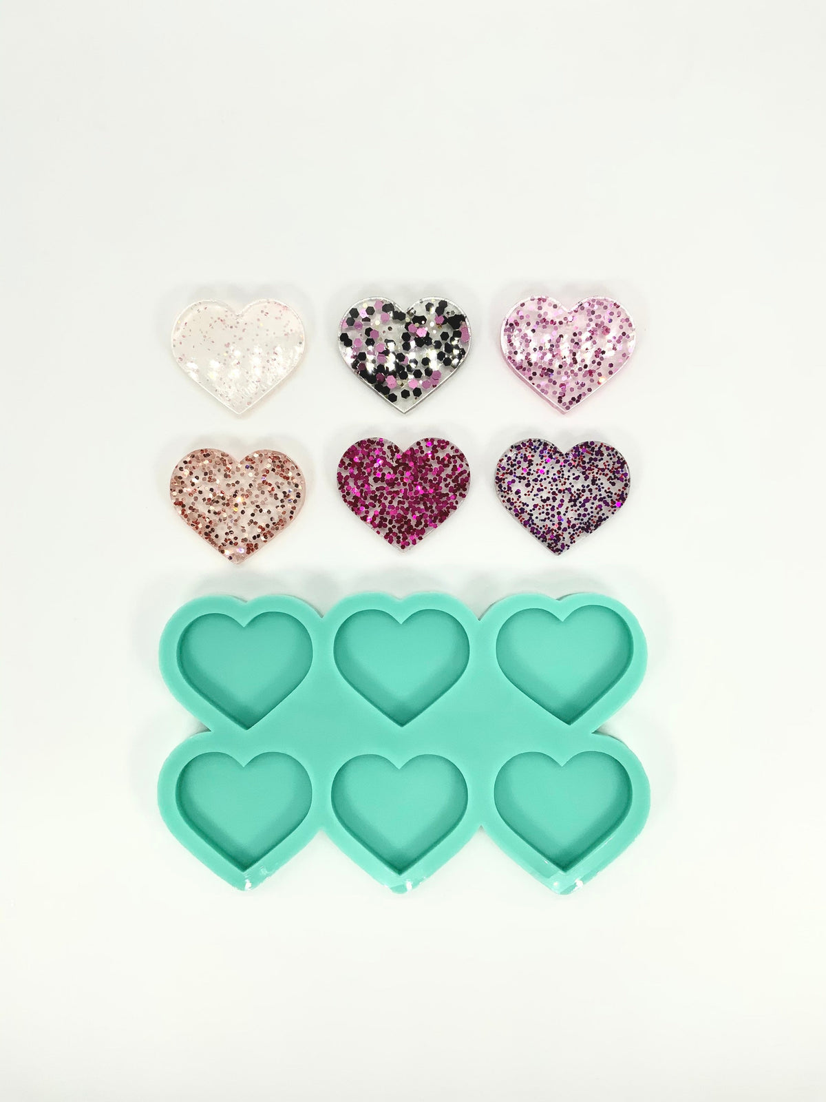Heart Keychain Mold | 1.75"x1.75"x.25" | Hair Clip Mold, Magnet Mold