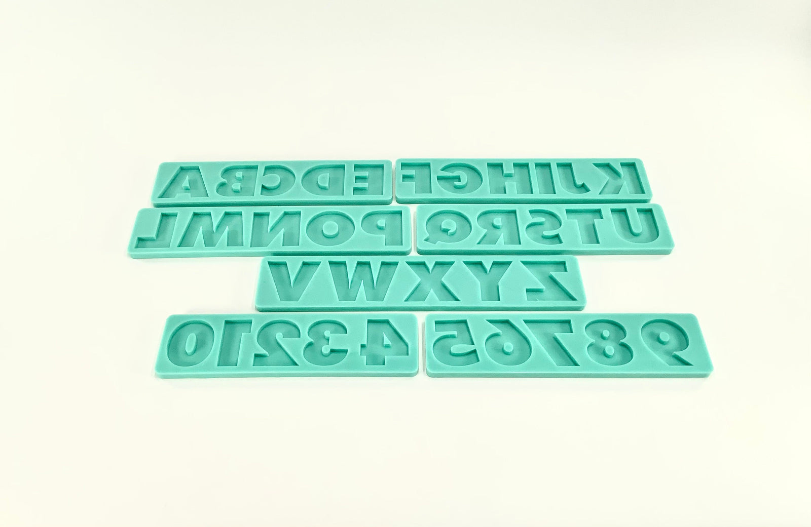 Alphabet Mold | 2” Tall | Numbers Mold | Full Reverse | Uppercase Alphabet Mold, Keychain Mold