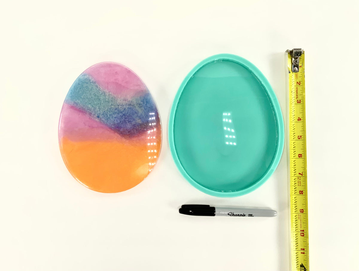 Egg FLAT Silicone Mold for Resin | 5.5”, 7.5”, 9.5” |