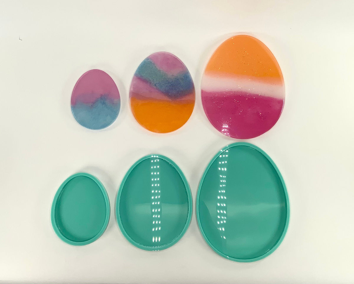 Egg FLAT Silicone Mold for Resin | 5.5”, 7.5”, 9.5” |
