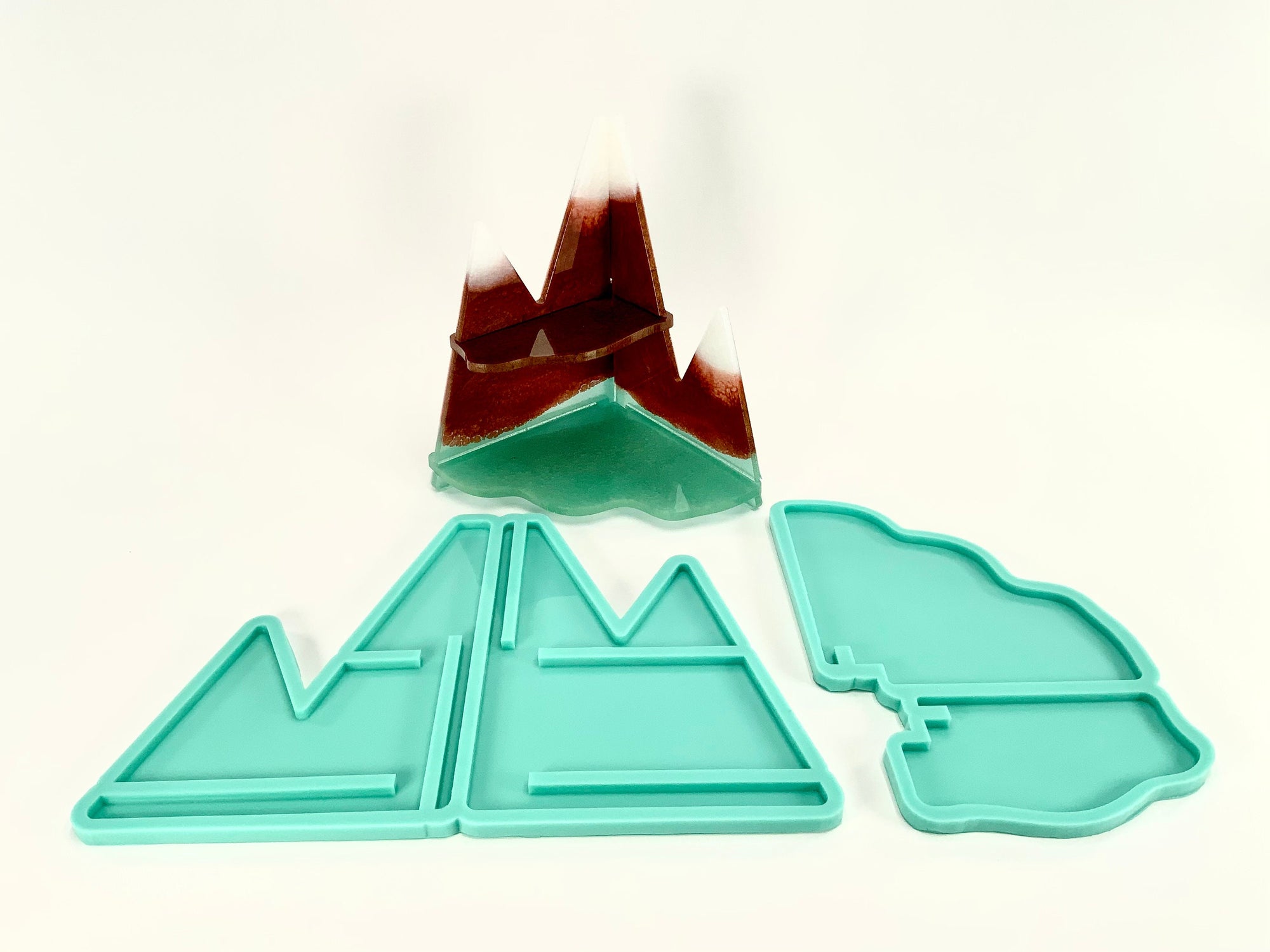 Mountain Corner Shelf Shiny Silicone Mold for Resin Crafting stand Functional Silicon Mould Shiney