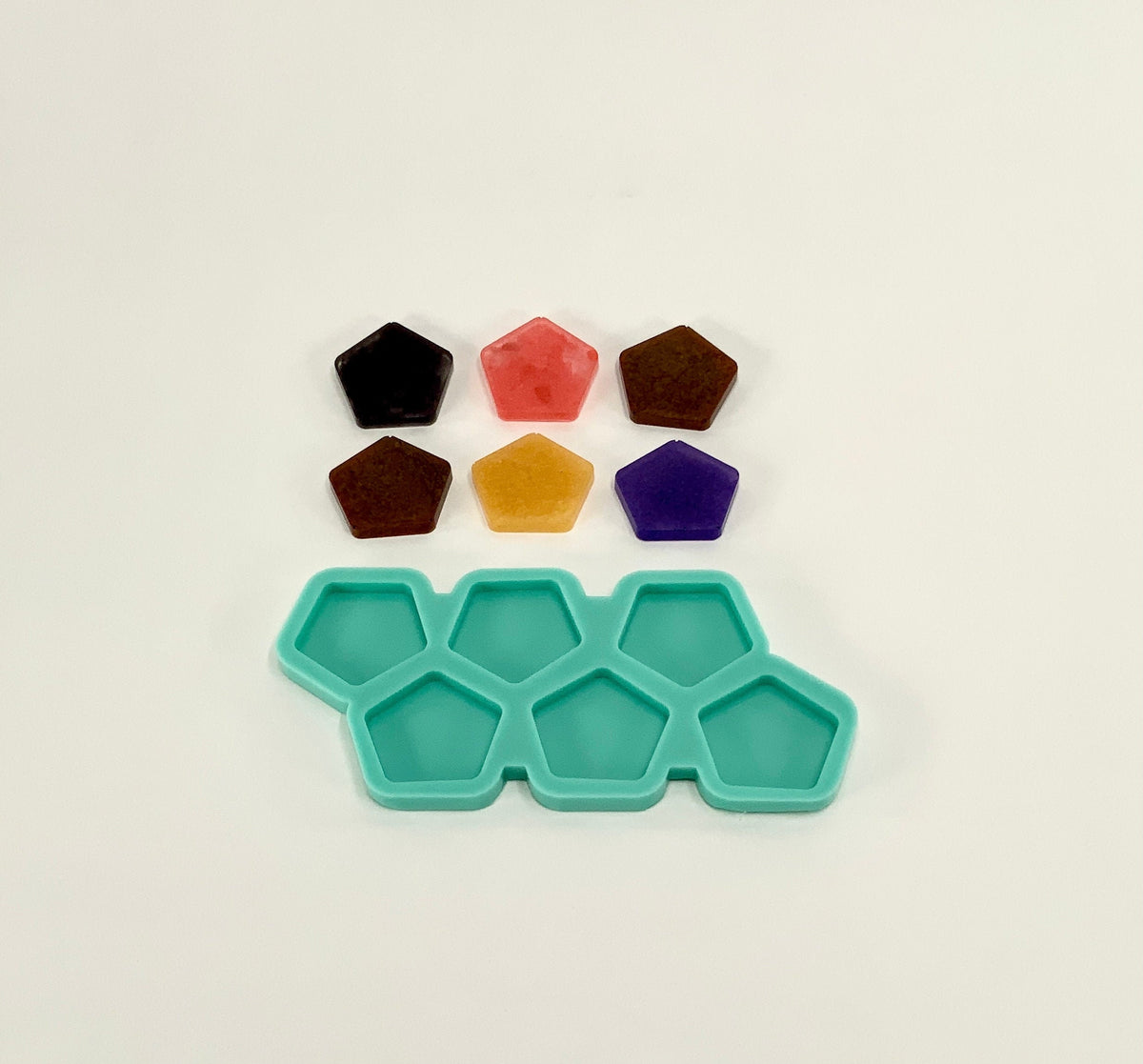 Geometric Mold | 1.75”x1.75”x.25” | Keychain Mold, Magnet Mold, Hair Clip Mold, Pentagon Mold