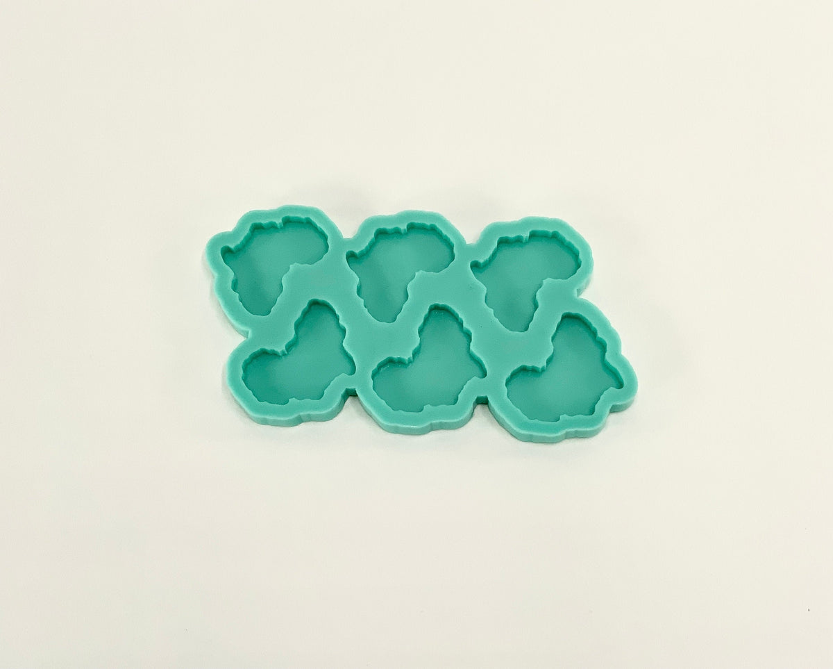 Africa Keychain Molds | 2”x2”x.25” | Hair Clip Molds, Magnet Molds, Earring Molds