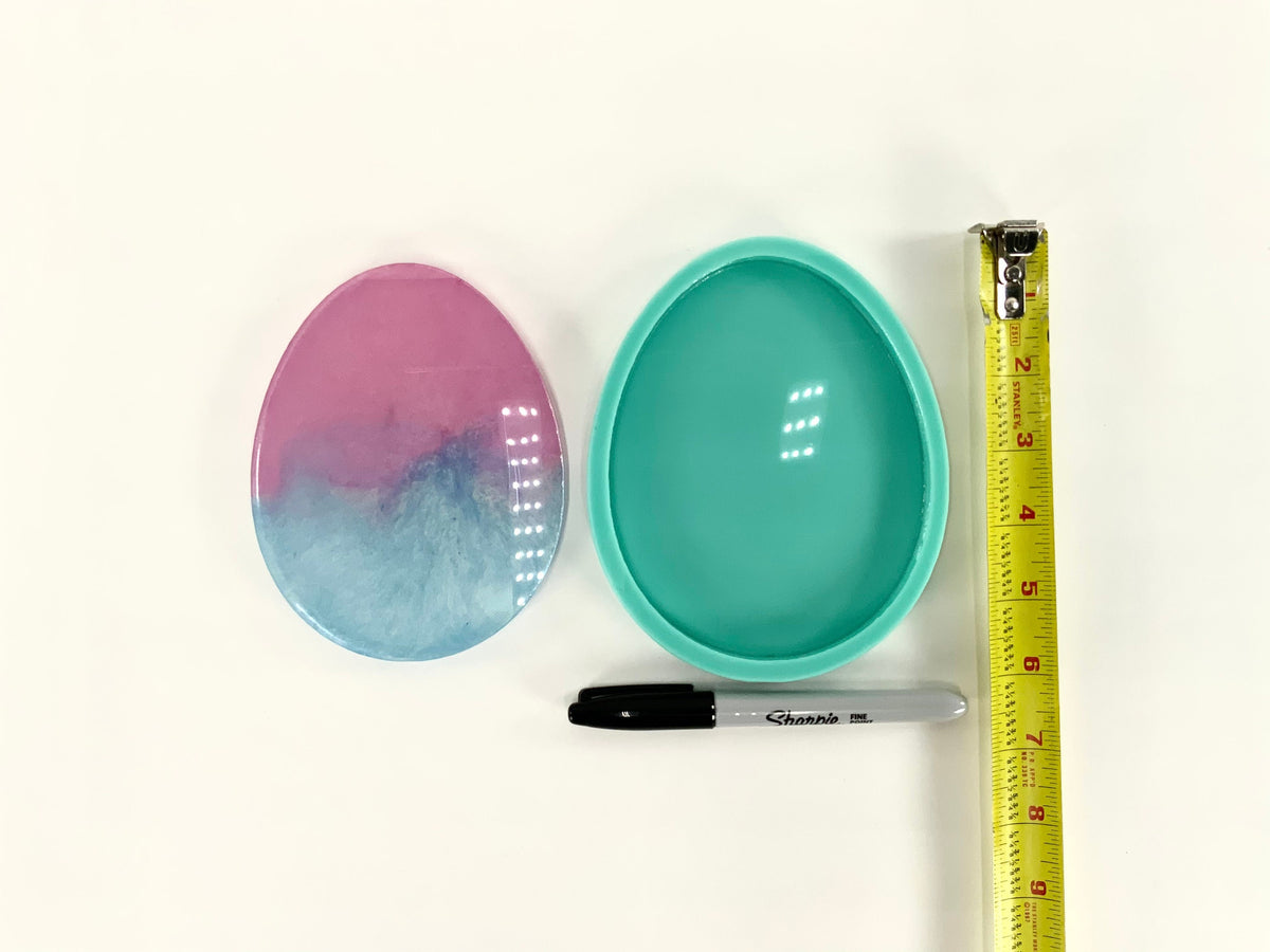 Egg FLAT Silicone Mold for Resin | 5.5”, 7.5”, 9.5” |