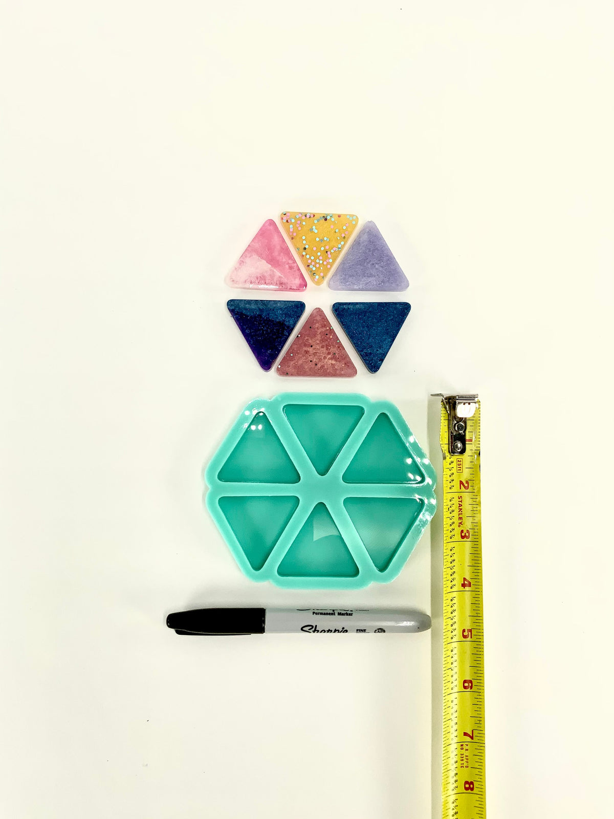 Triangle Mold | 1.75”x1.75”x.25” | Keychain Mold, Magnet Mold