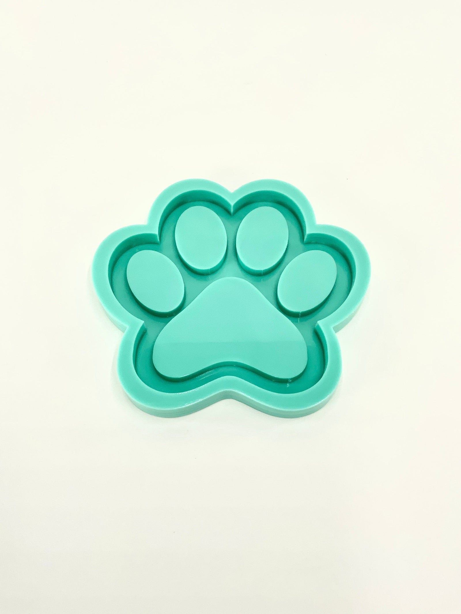 Paw Print Tray Silicone Mold | 7”x 7” | Dog Paw Print Mold, Cat Paw Print Mold