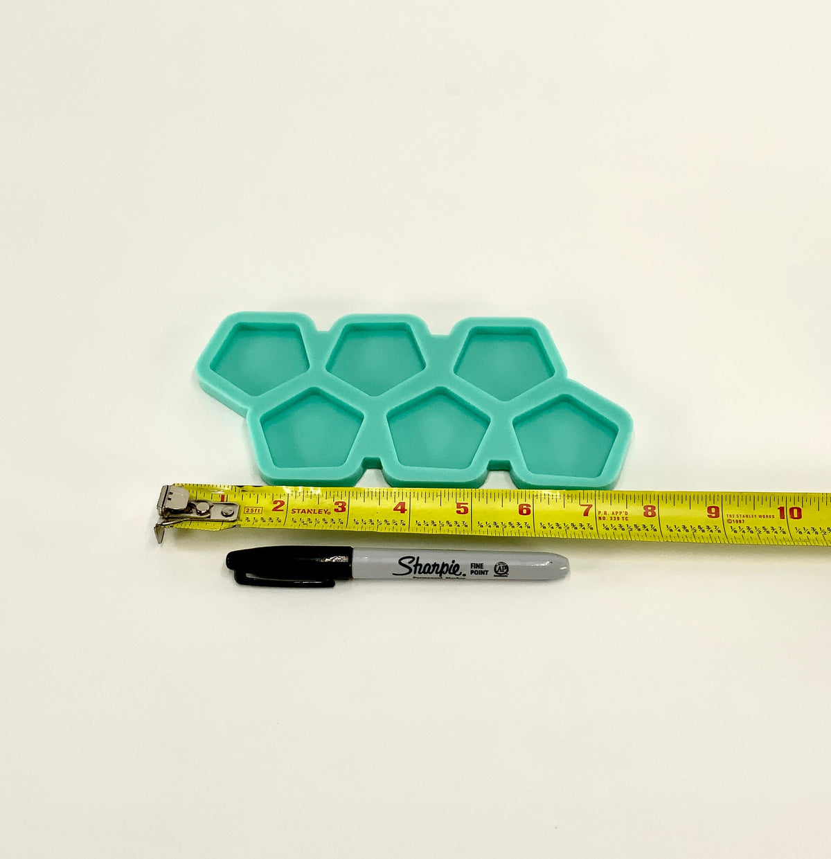 Geometric Mold | 1.75”x1.75”x.25” | Keychain Mold, Magnet Mold, Hair Clip Mold, Pentagon Mold