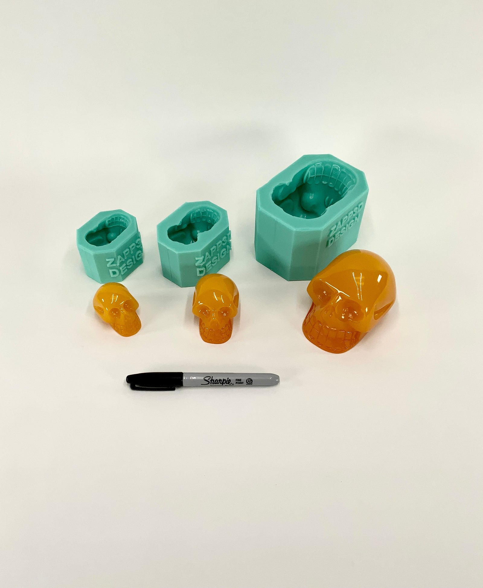 Skull Mold for Resin |2”, 3”, 4” | Spooky Mold, Halloween Mold