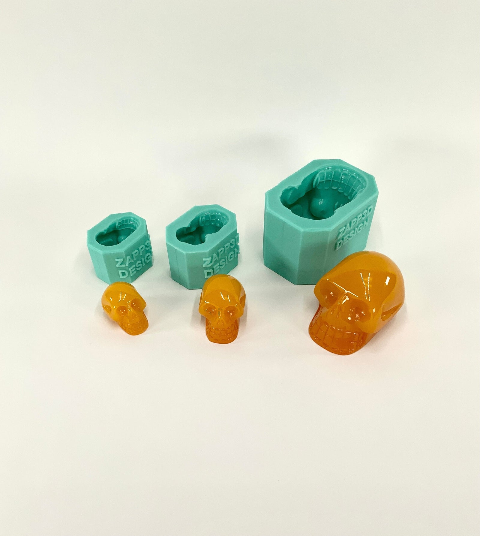 Skull Mold for Resin |2”, 3”, 4” | Spooky Mold, Halloween Mold