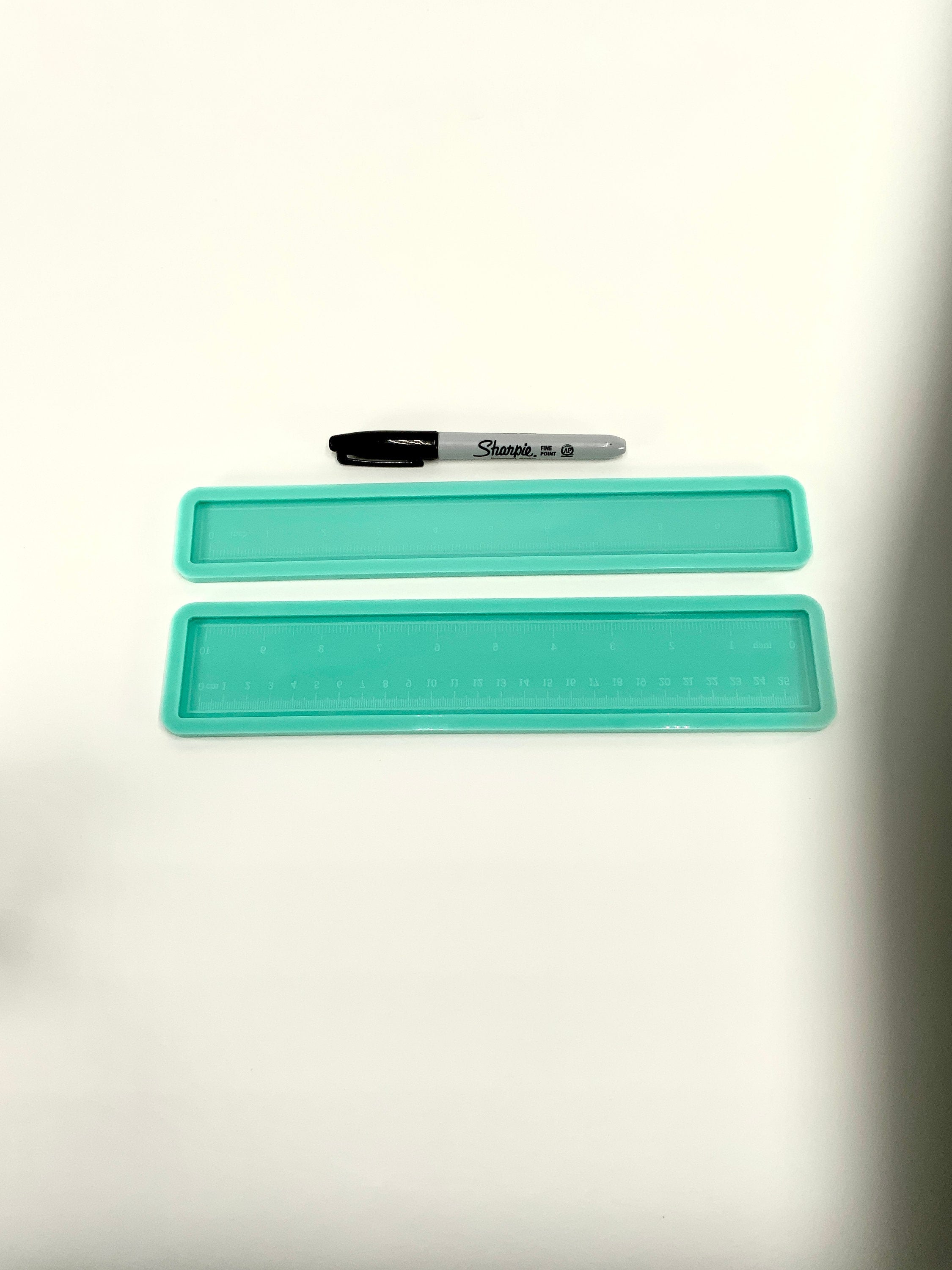 Ruler Silicone Mold - Inch only or Inch/CM - Ruler Mold, Ruler Resin M ...