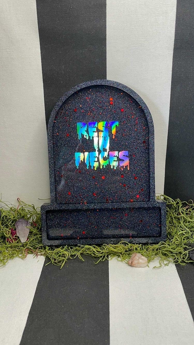Gravestone Tray Mold | 6”x8” | 2 Styles | Spooky Mold, Halloween Mold